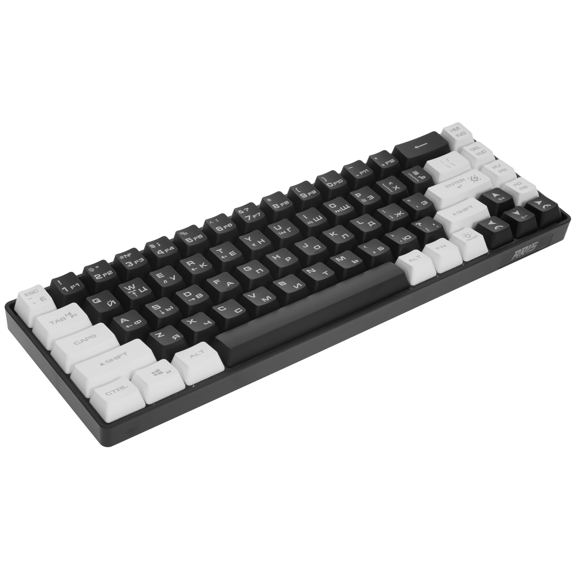 Игровая клавиатура проводная Defender Aris GK-349 RU,черн/бел,68кн+FN,радуж,1.5м