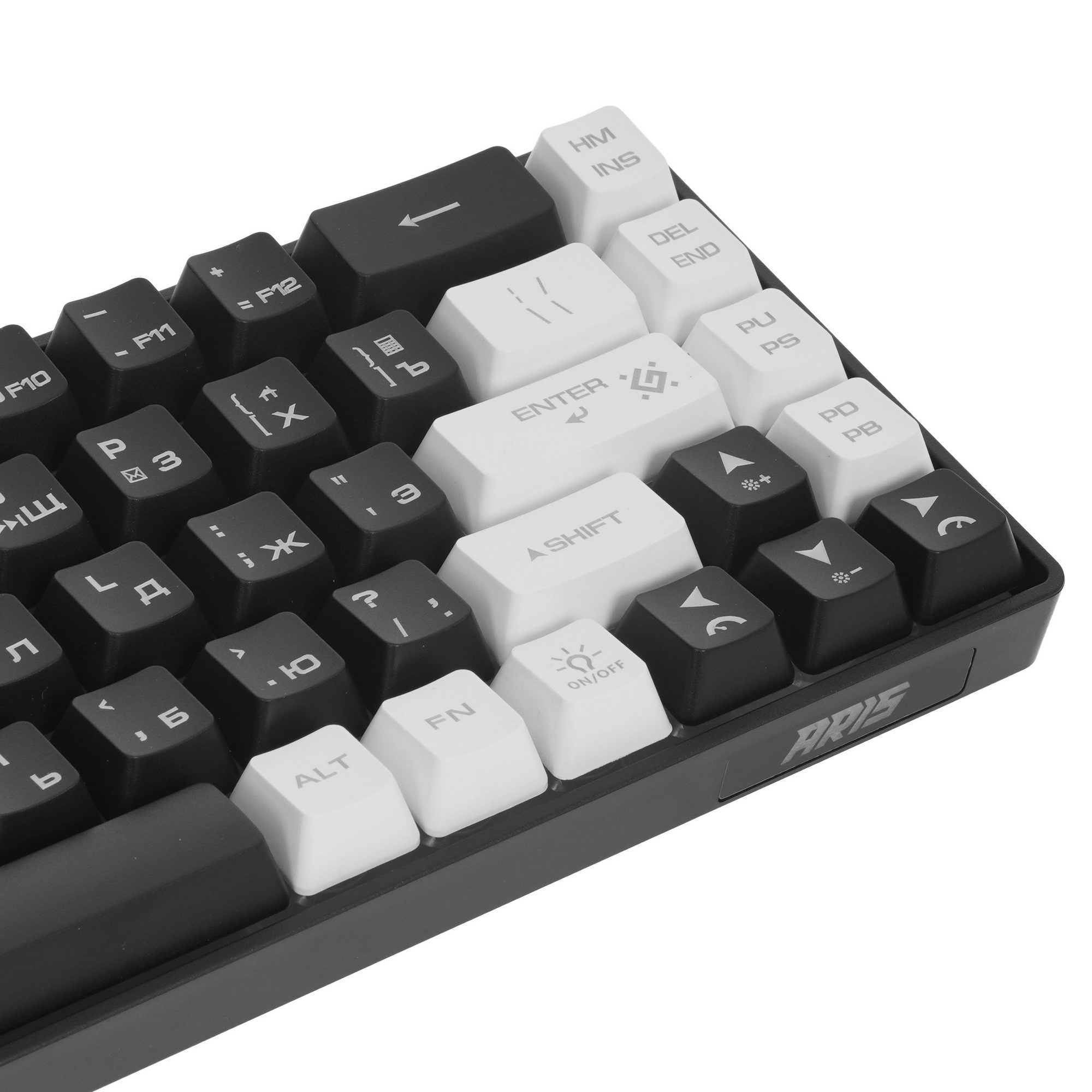 Игровая клавиатура проводная Defender Aris GK-349 RU,черн/бел,68кн+FN,радуж,1.5м