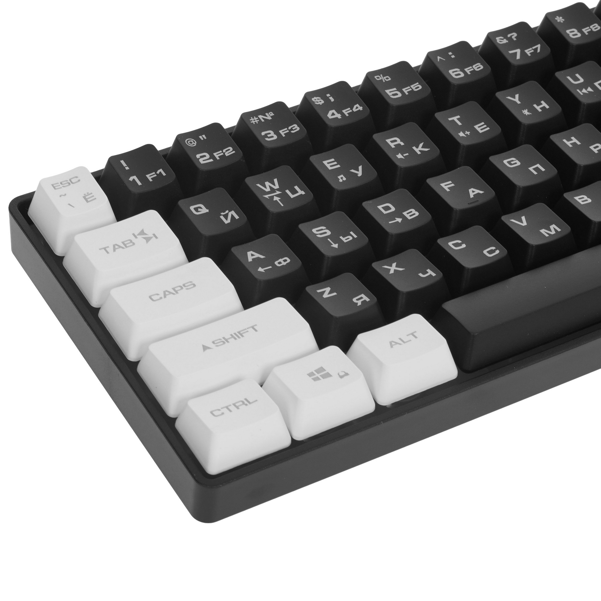 Игровая клавиатура проводная Defender Aris GK-349 RU,черн/бел,68кн+FN,радуж,1.5м