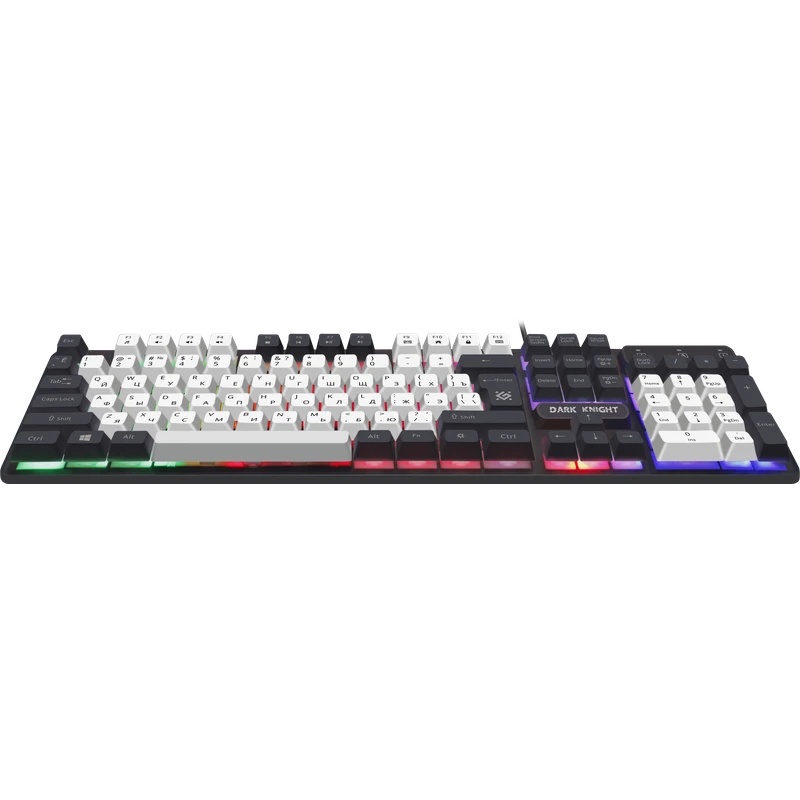Клавиатура Defender Dark Knight R GK-077  проводная, USB, чёрный/белый