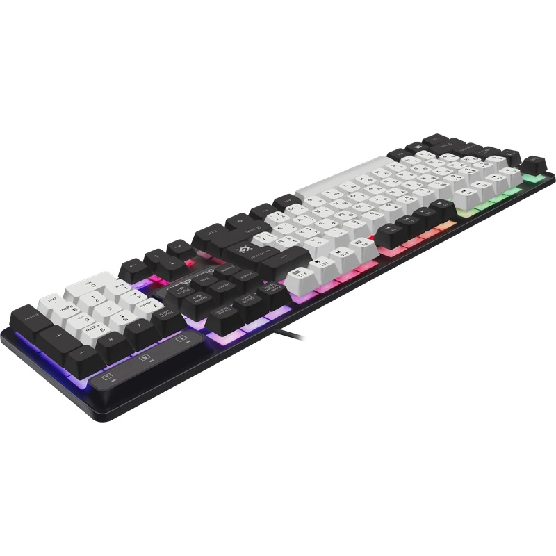 Клавиатура Defender Dark Knight R GK-077  проводная, USB, чёрный/белый