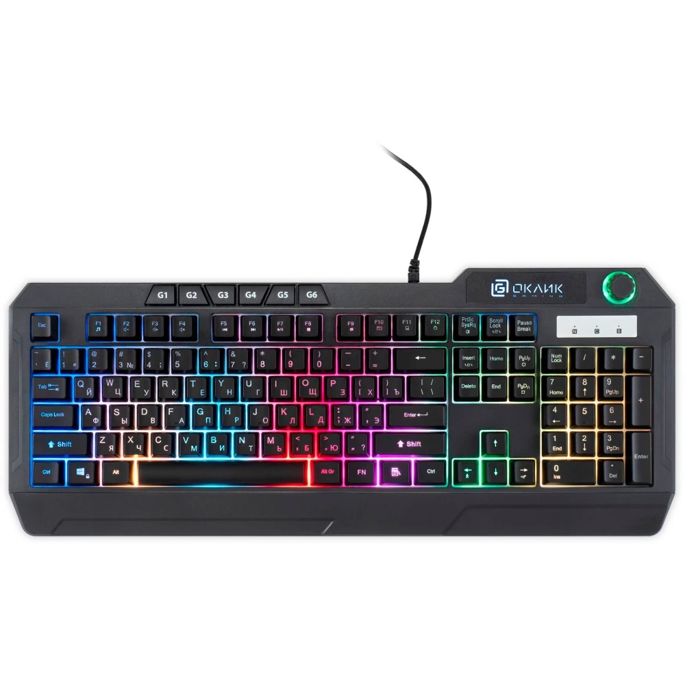 Клавиатура Oklick 715G (1680657) проводная, USB, черный