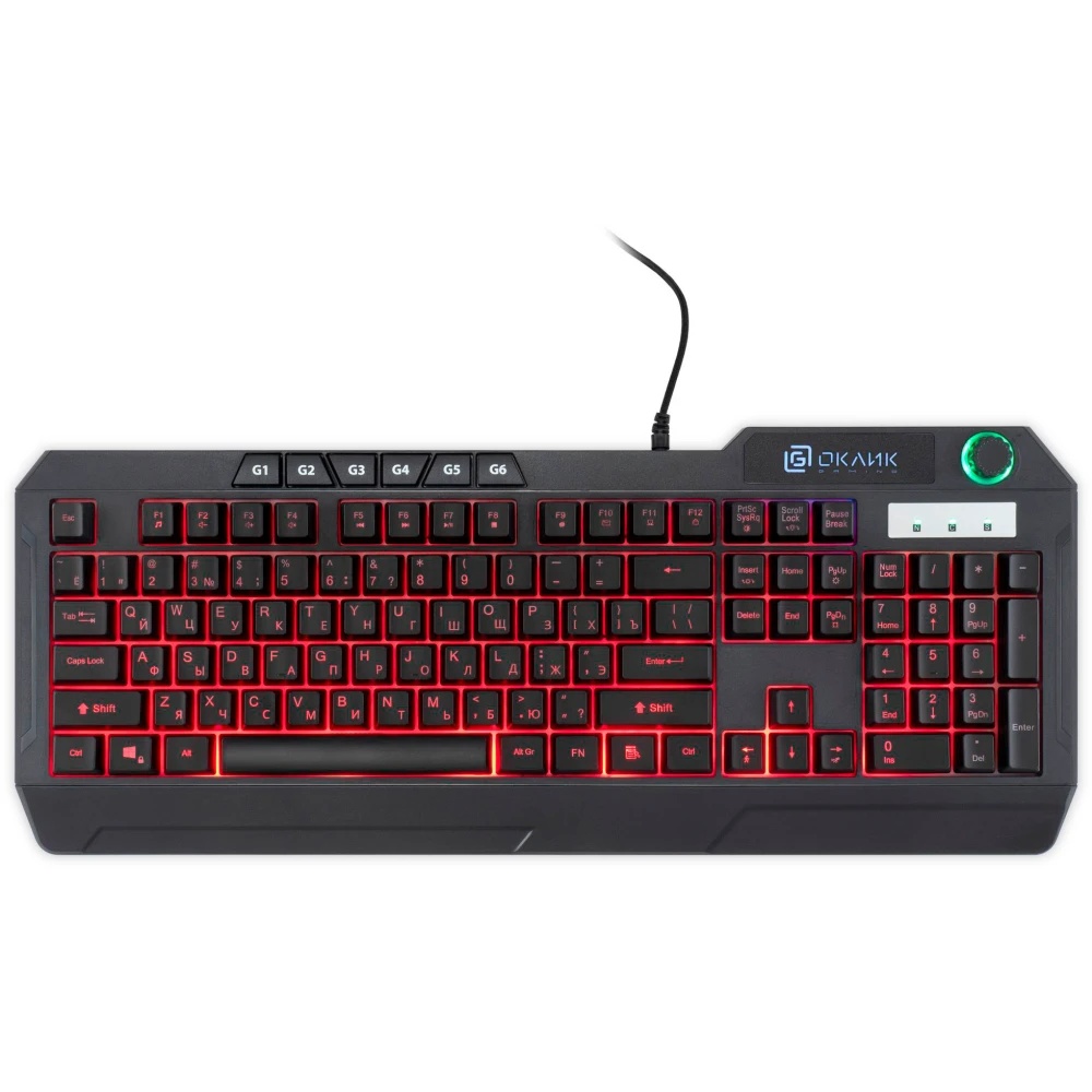 Клавиатура Oklick 715G (1680657) проводная, USB, черный