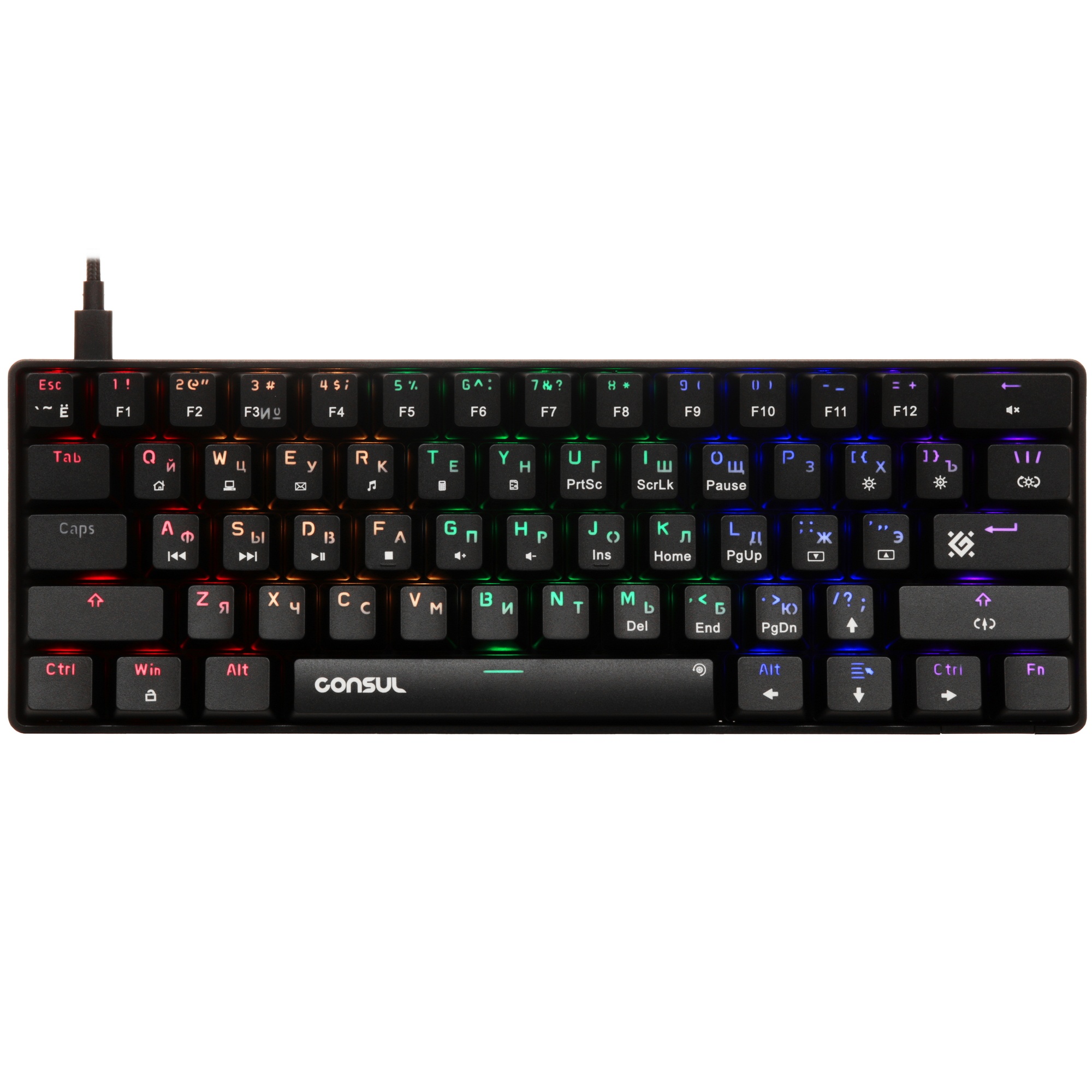 Клавиатура Defender Consul GK-220 RU  проводная, USB, черный