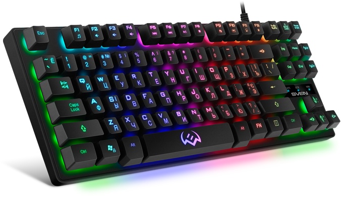 Игровая клавиатура SVEN KB-G7400 (87кл., 12 Fn функций, подсветка) Игровая клавиатура SVEN KB-G7400