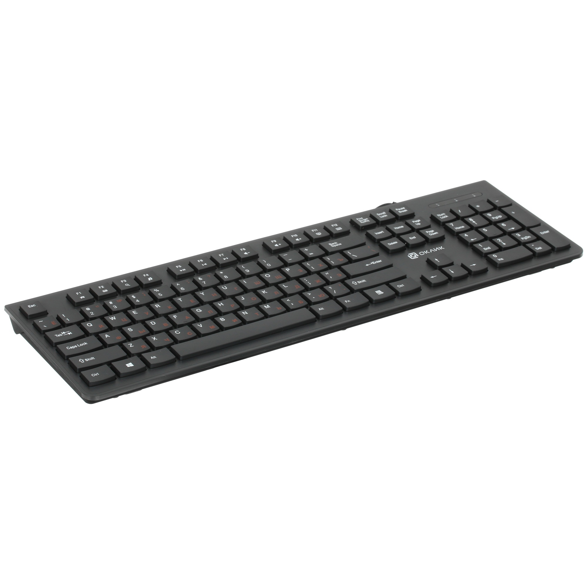 Клавиатура Oklick 505M черный USB slim