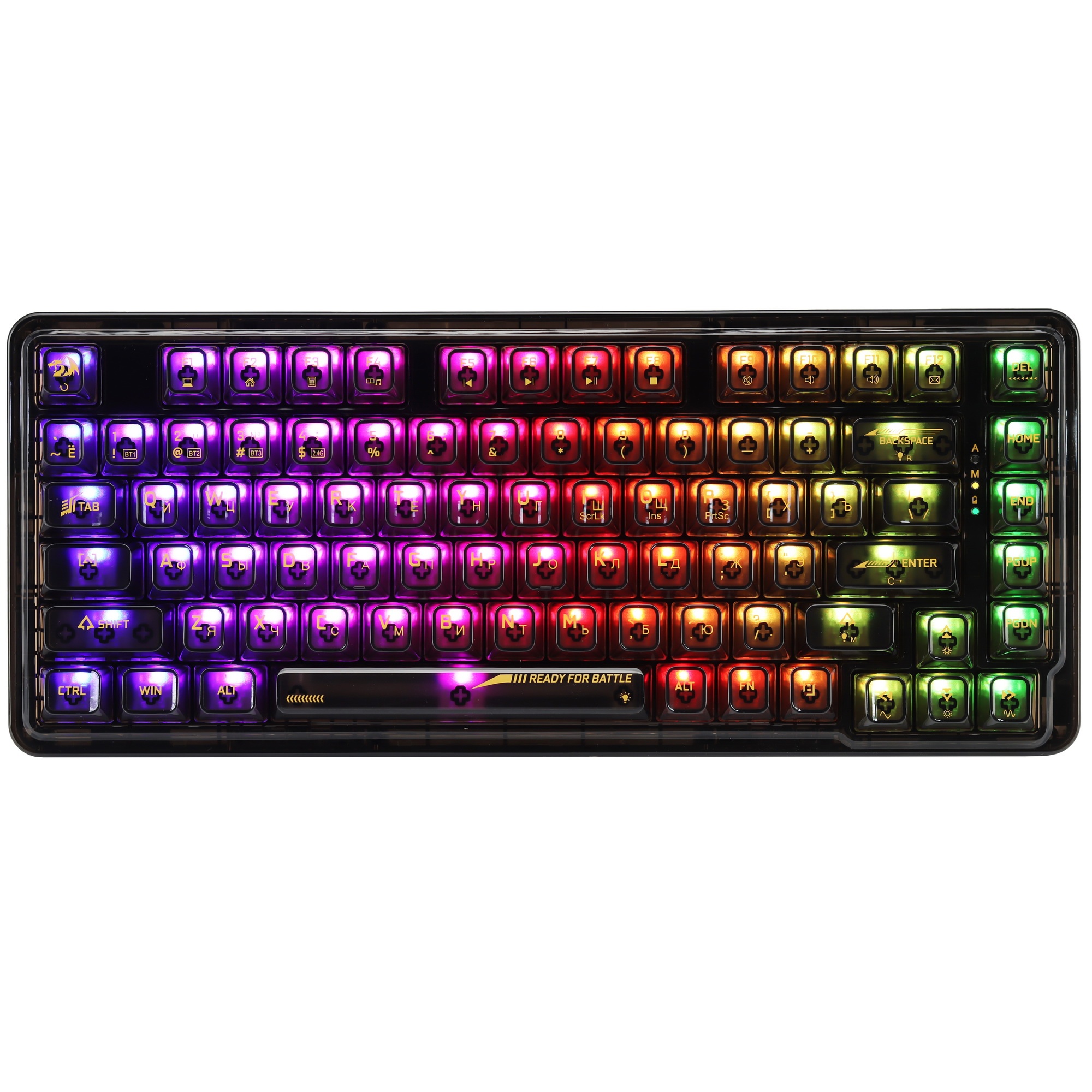 Клавиатура Redragon Elf Pro (71742) беспроводная, USB, Bluetooth/Радиоканал, черный