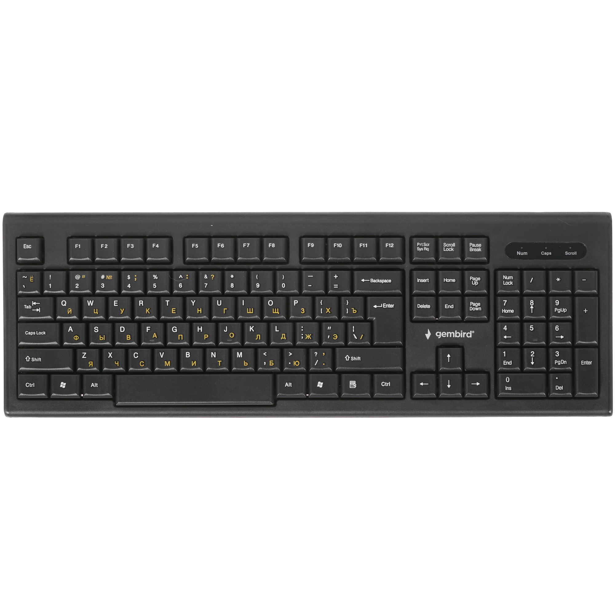 Клавиатура Gembird KB-8354U-BL проводная USB, черный
