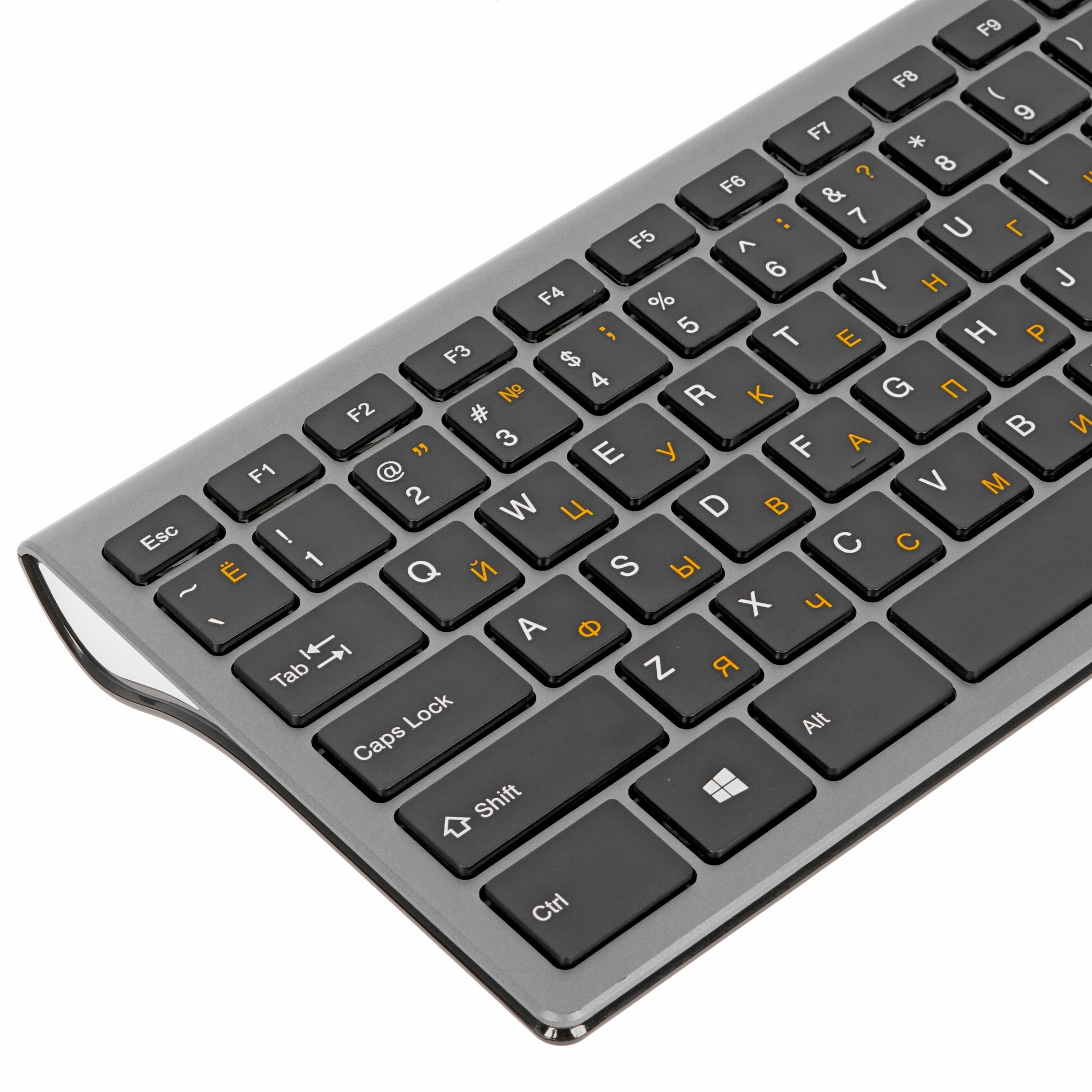 Клавиатура Gembird KBW-1 беспроводная, USB, серебристый