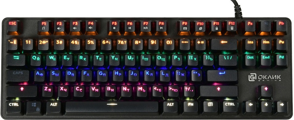 Клавиатура Oklick 969G SHOTGUN проводная, USB, черный