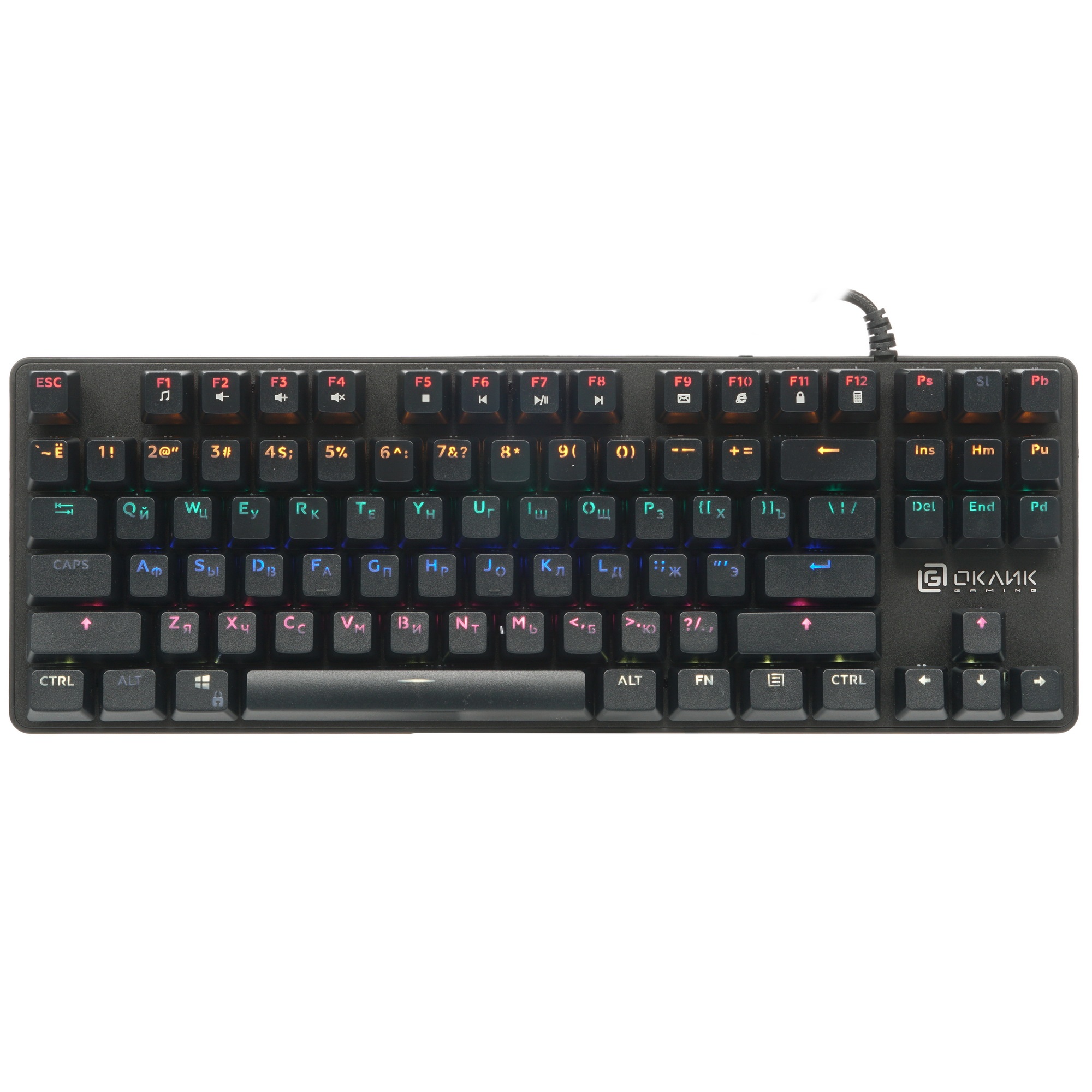 Клавиатура Oklick 969G SHOTGUN проводная, USB, черный