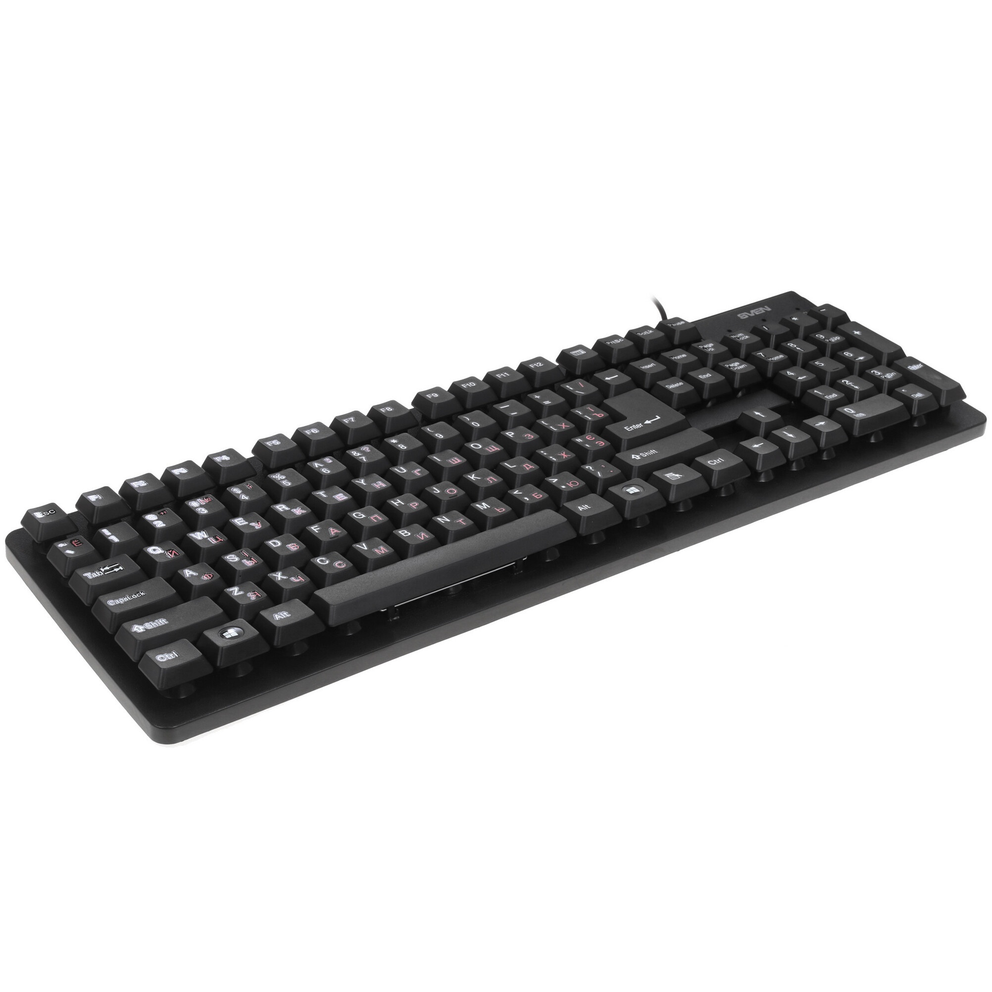 Клавиатура Keyboard SVEN Standard 301 USB чёрная SV-03100301UB