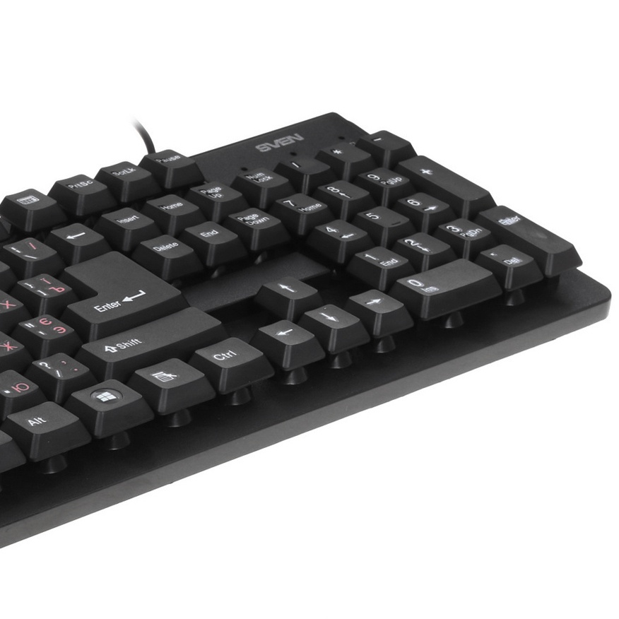 Клавиатура Keyboard SVEN Standard 301 USB чёрная SV-03100301UB