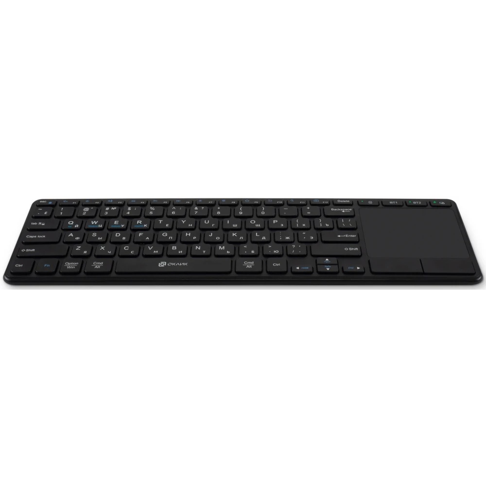 Клавиатура Оклик K614W черный USB беспроводная slim Multimedia Touch (1979327)