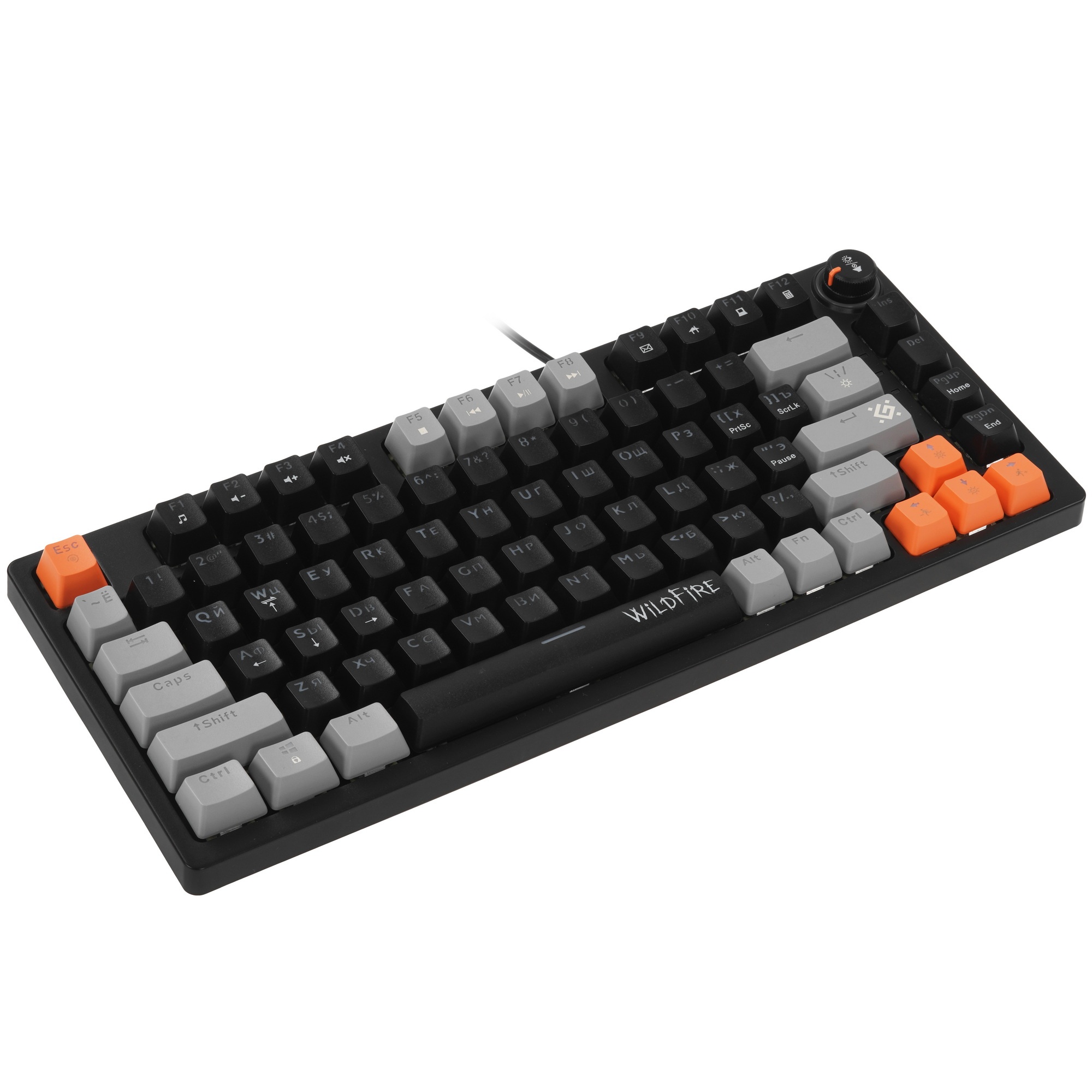 Механическая клавиатура Defender Wildfire GK-213 RU,сер/чер,82кн,TNT розов,1.5м_1