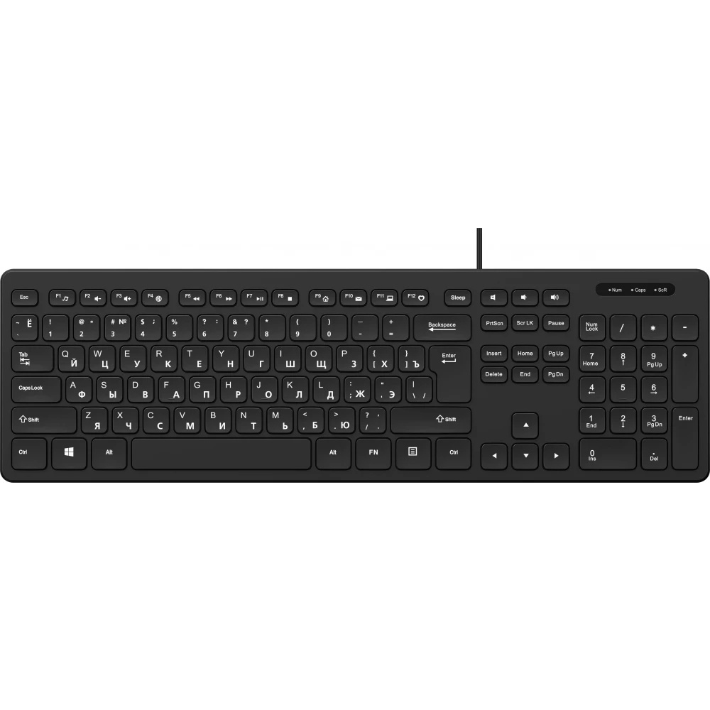 Клавиатура Oklick K733 проводная, USB, черный