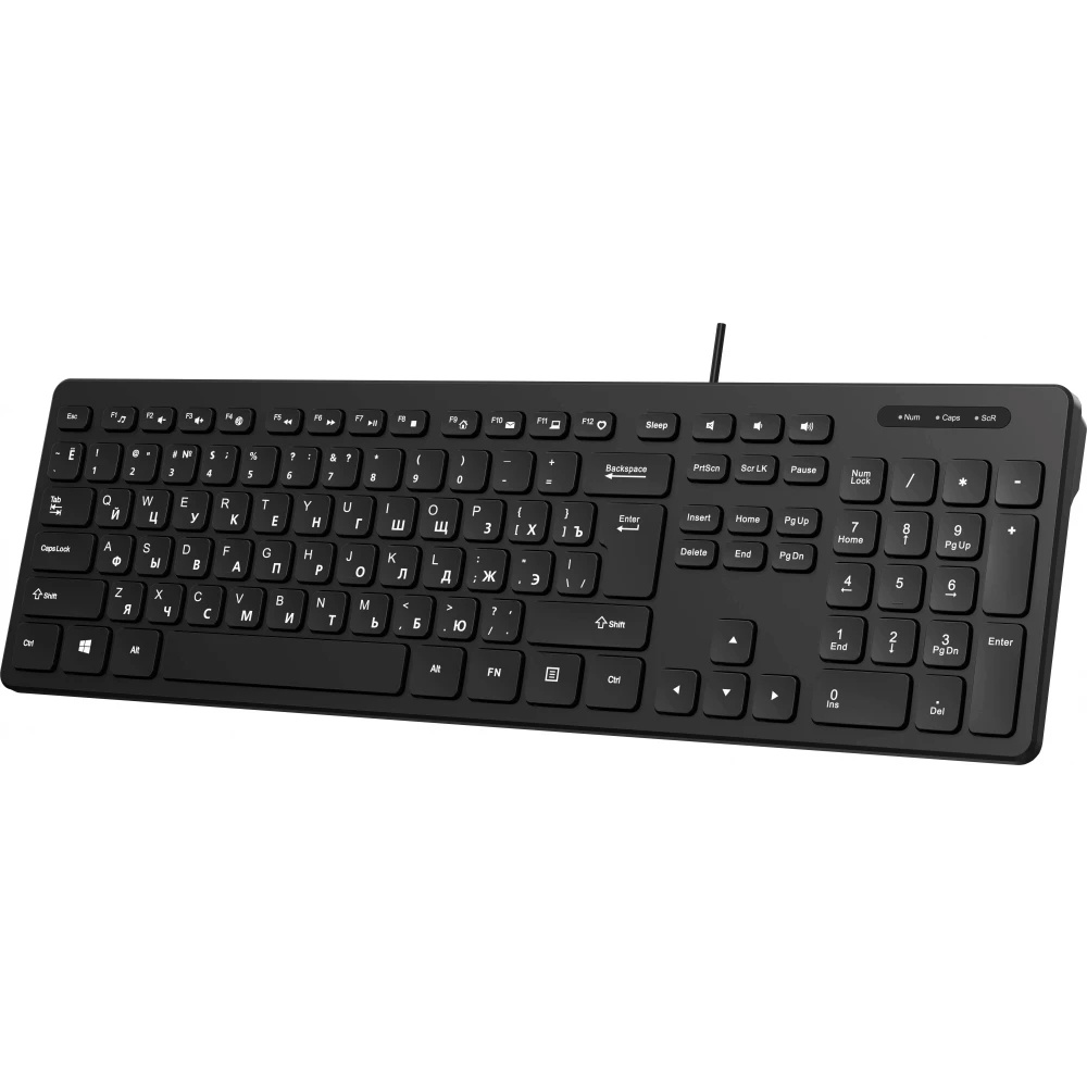 Клавиатура Oklick K733 проводная, USB, черный
