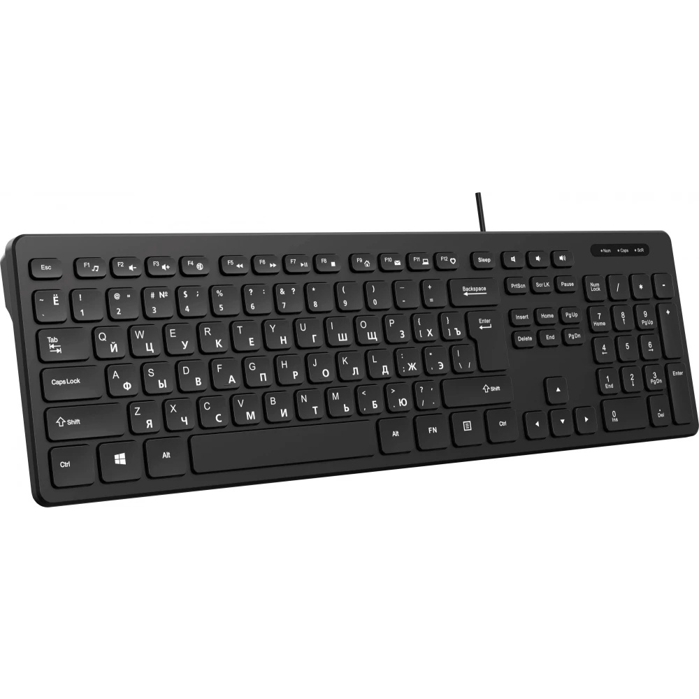Клавиатура Oklick K733 проводная, USB, черный