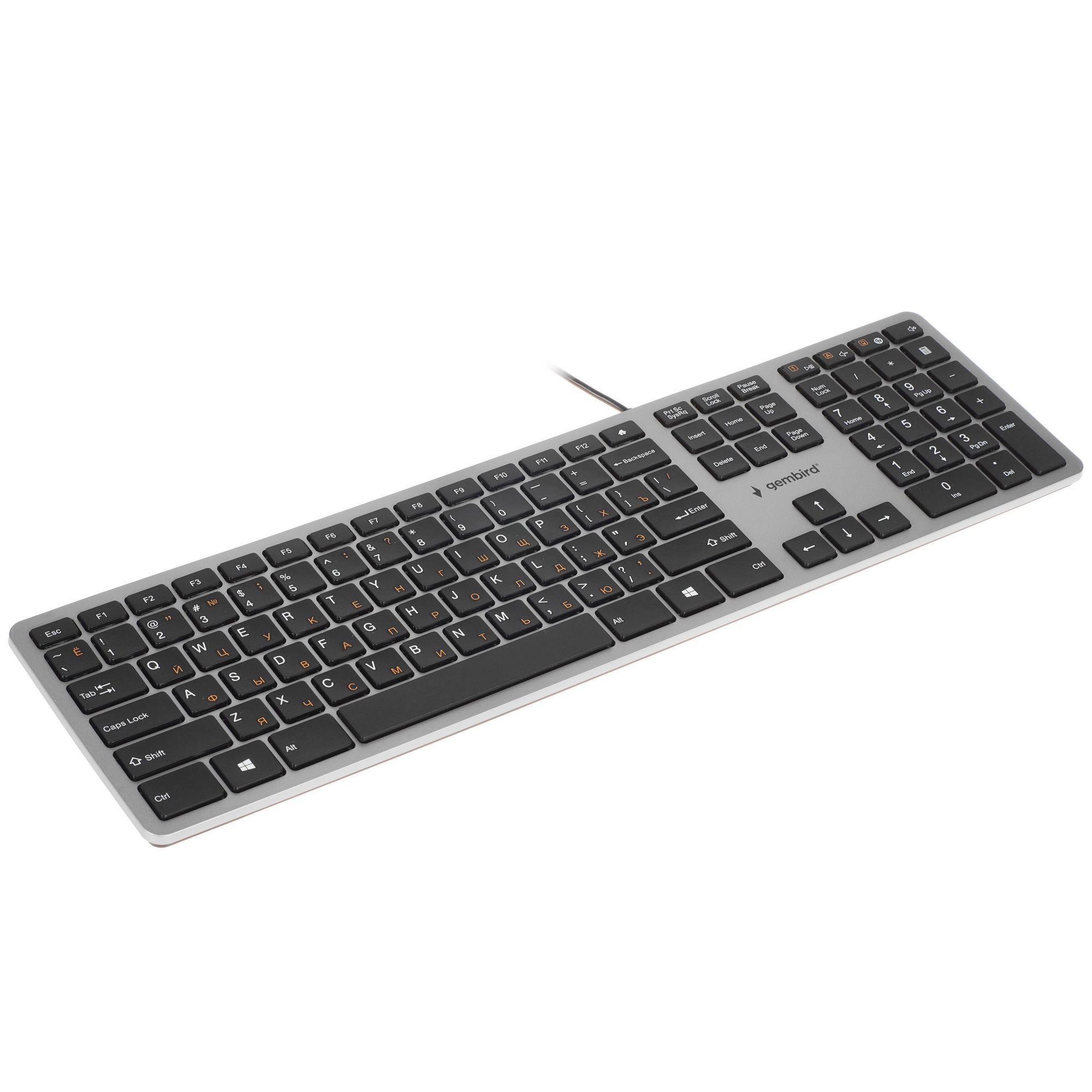 Клавиатура Gembird KB-8420 проводная, USB, серый