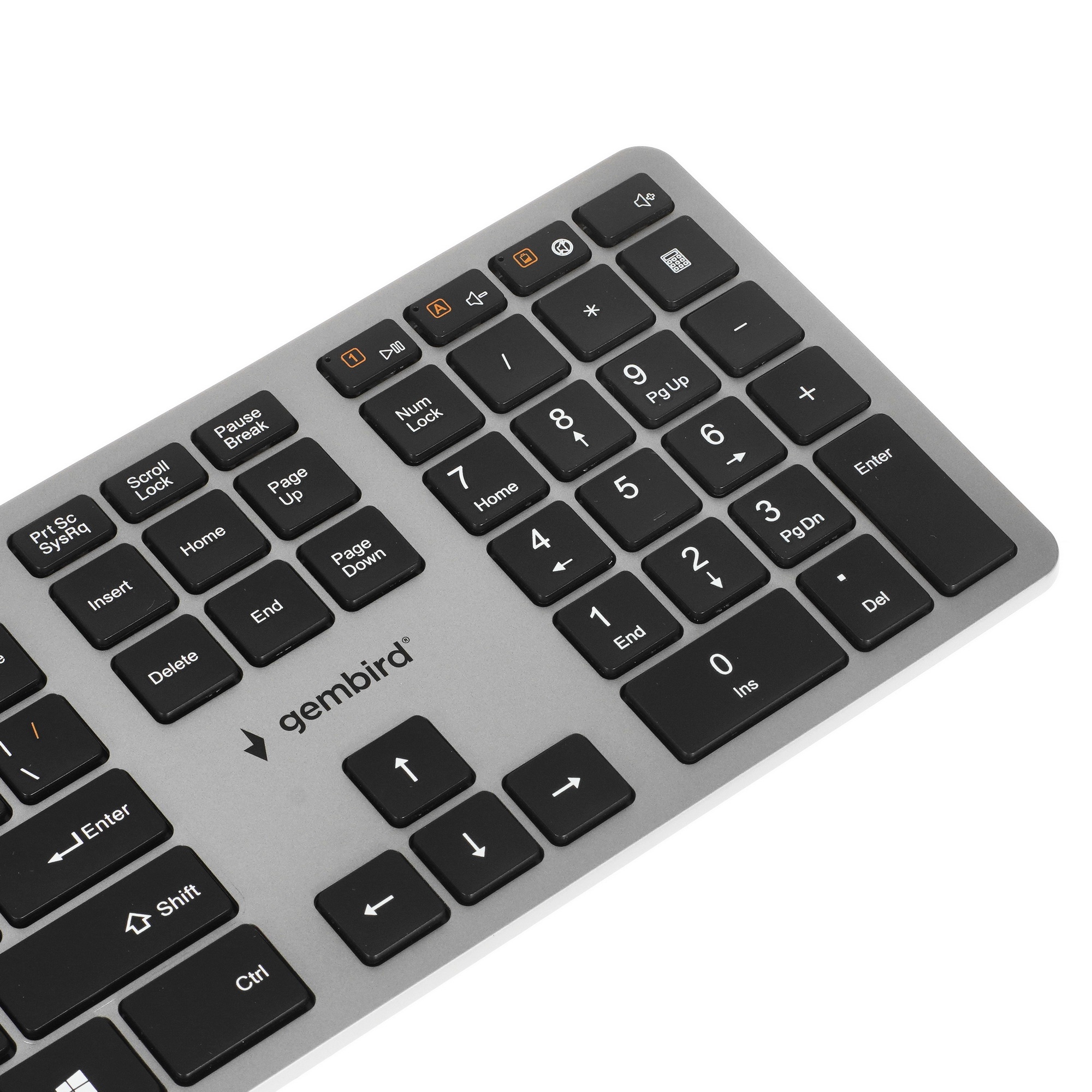 Клавиатура Gembird KB-8420 проводная, USB, серый