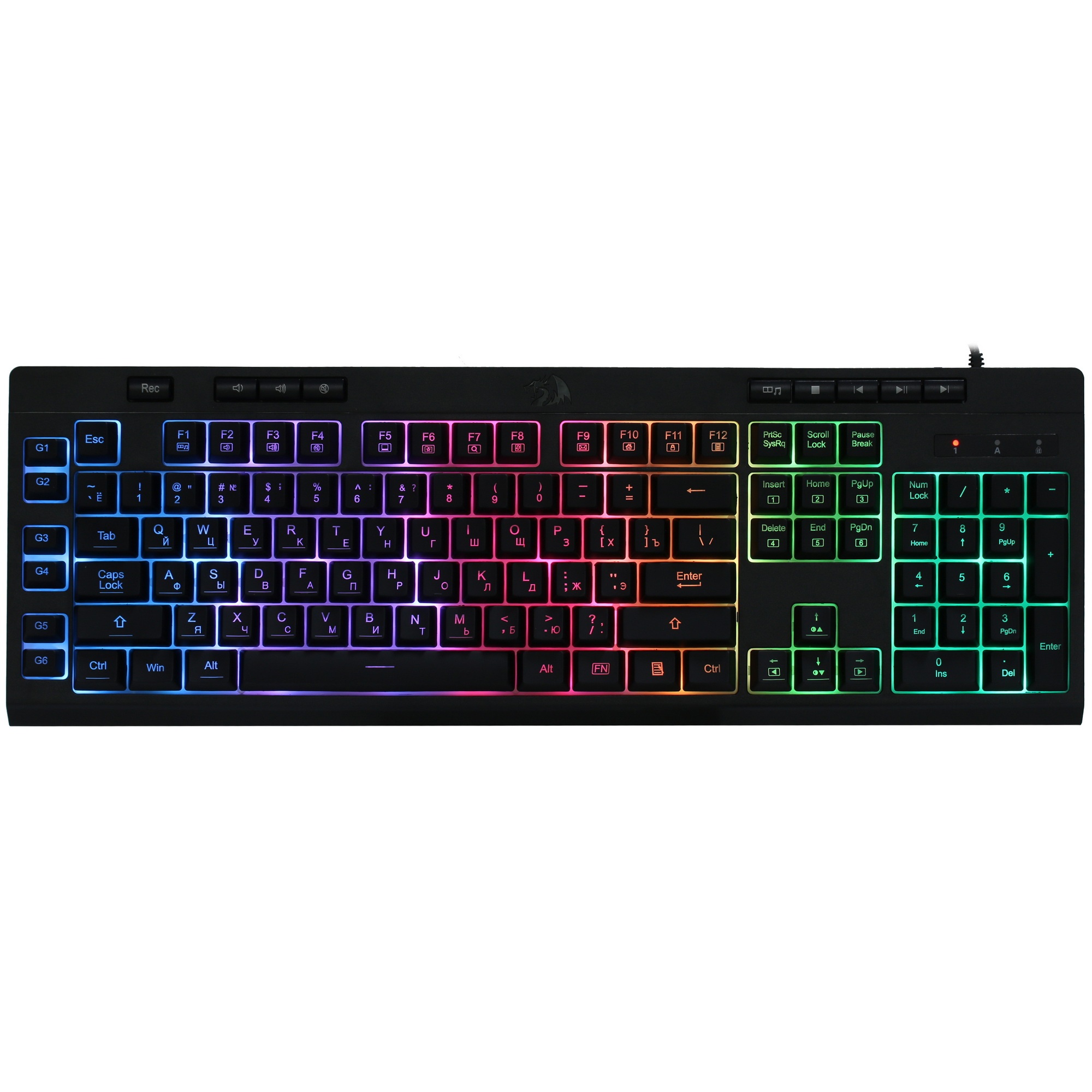 Клавиатура REDRAGON SHIVA  USB  RU 77689