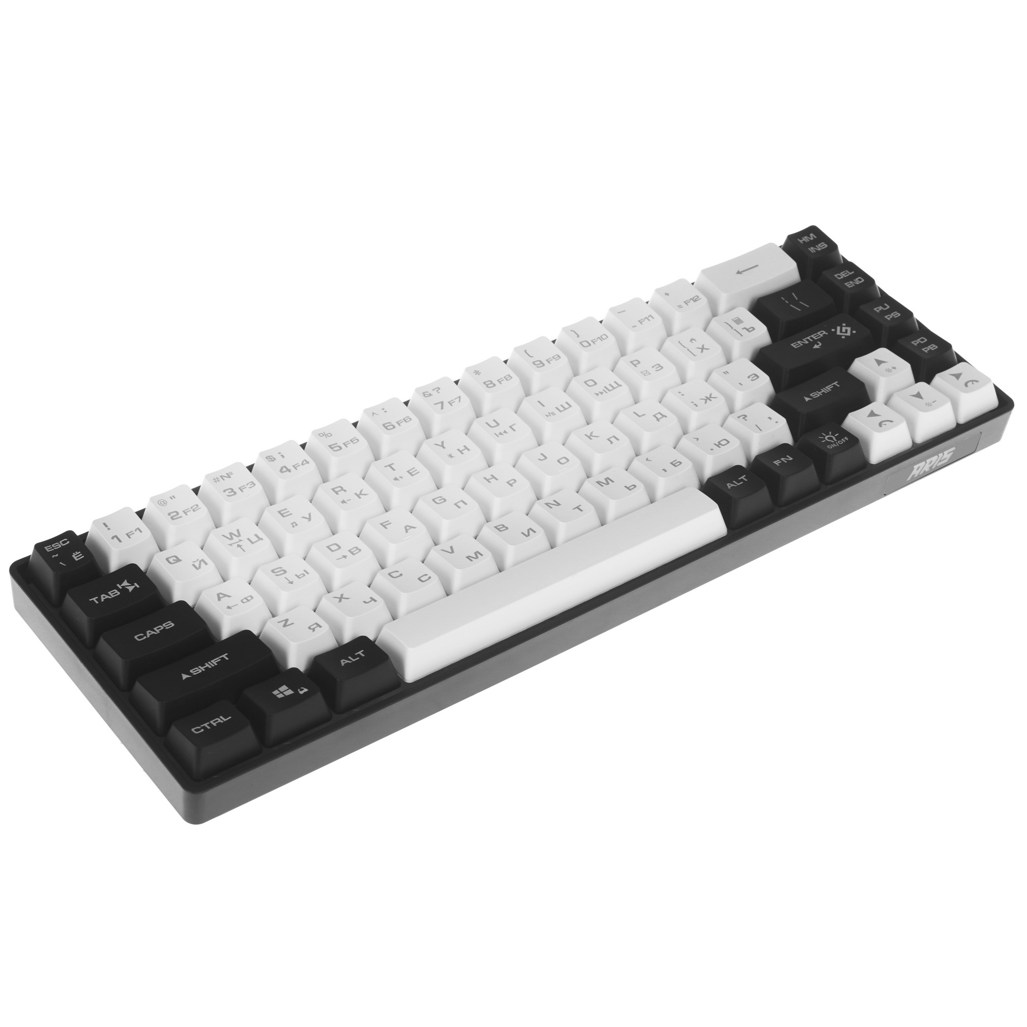 Игровая клавиатура проводная Defender Aris GK-349 RU,бел/черн,68кн+FN,радуж,1.5м