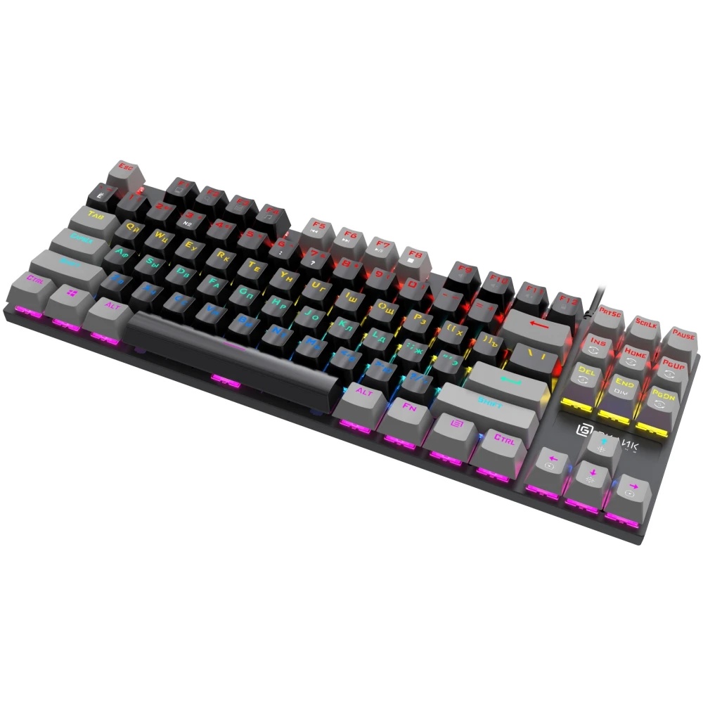 Клавиатура Оклик K600X механическая черный/серый USB Multimedia for gamer LED