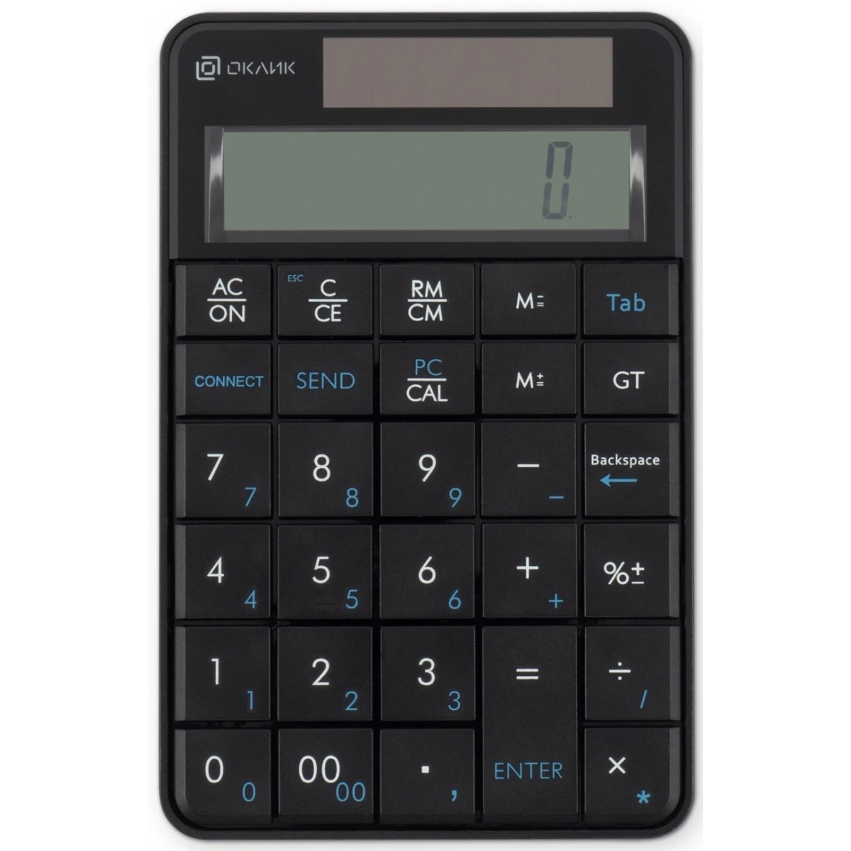 Числовой блок Оклик K604W черный USB беспроводная slim для ноутбука (1979325)