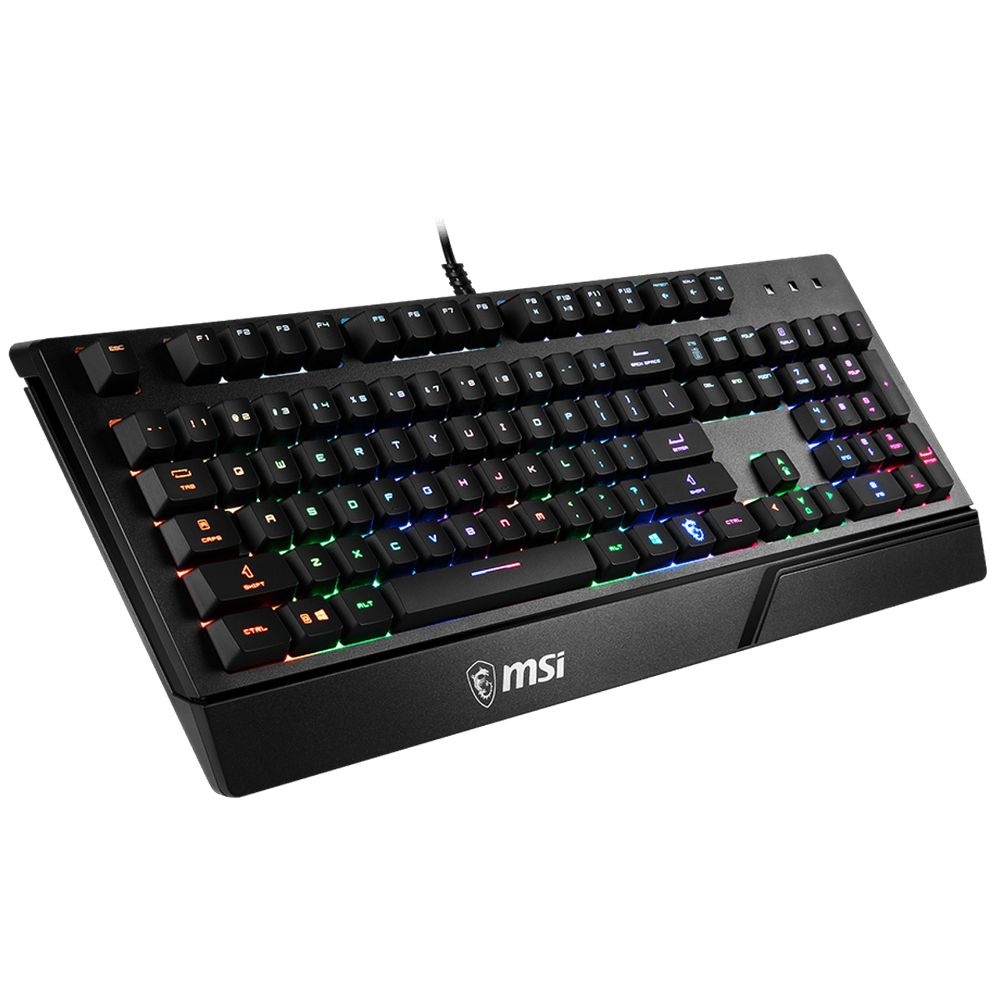 Клавиатура MSI VIGOR GK20 RU черный USB Multimedia for gamer LED (подставка для запястий)