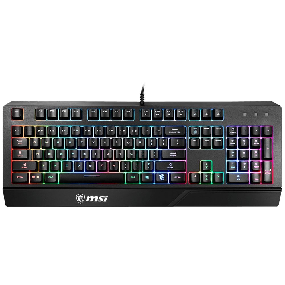 Клавиатура MSI VIGOR GK20 RU черный USB Multimedia for gamer LED (подставка для запястий)