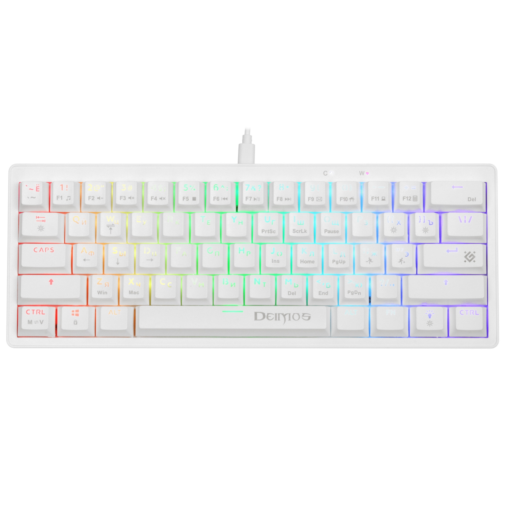 Клавиатура Defender Deimos GK-303  проводная, USB, белый