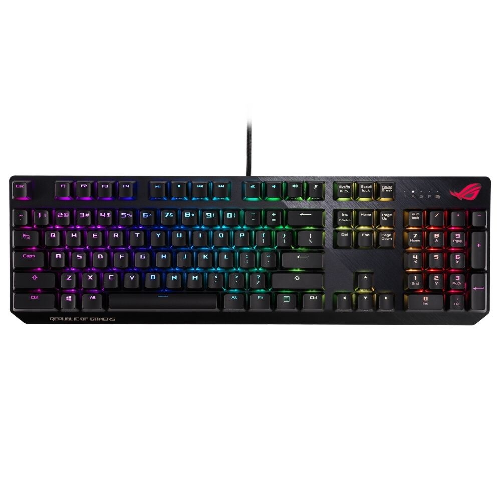 Игровая клавиатура ASUS ROG Strix Scope NX (ROG NX RED switches, аллюминивая рама, USB, RGB подсветк
