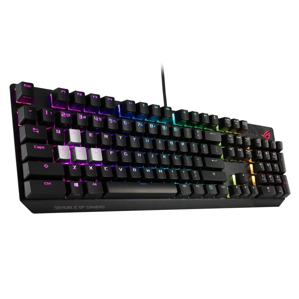 Игровая клавиатура ASUS ROG Strix Scope NX (ROG NX RED switches, аллюминивая рама, USB, RGB подсветк