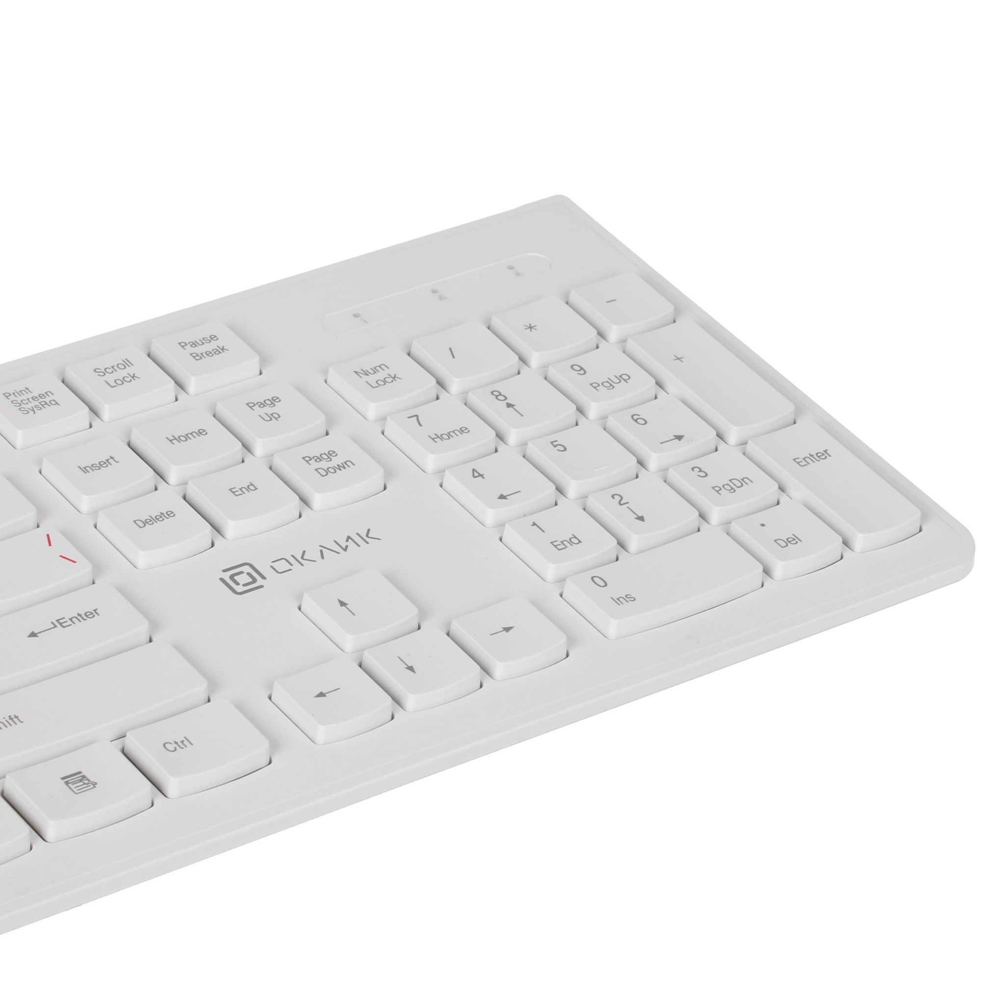 Клавиатура Oklick 505M белый USB slim