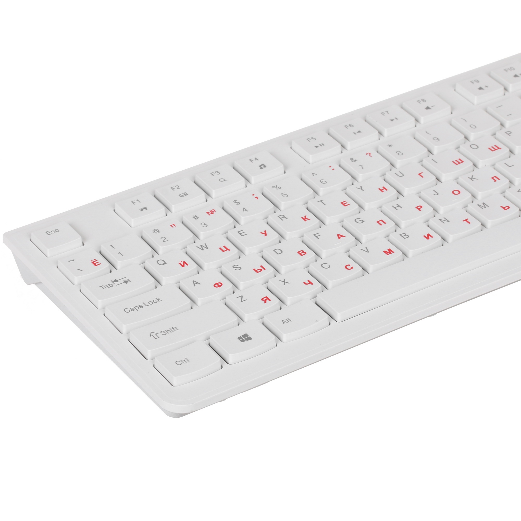 Клавиатура Oklick 505M белый USB slim
