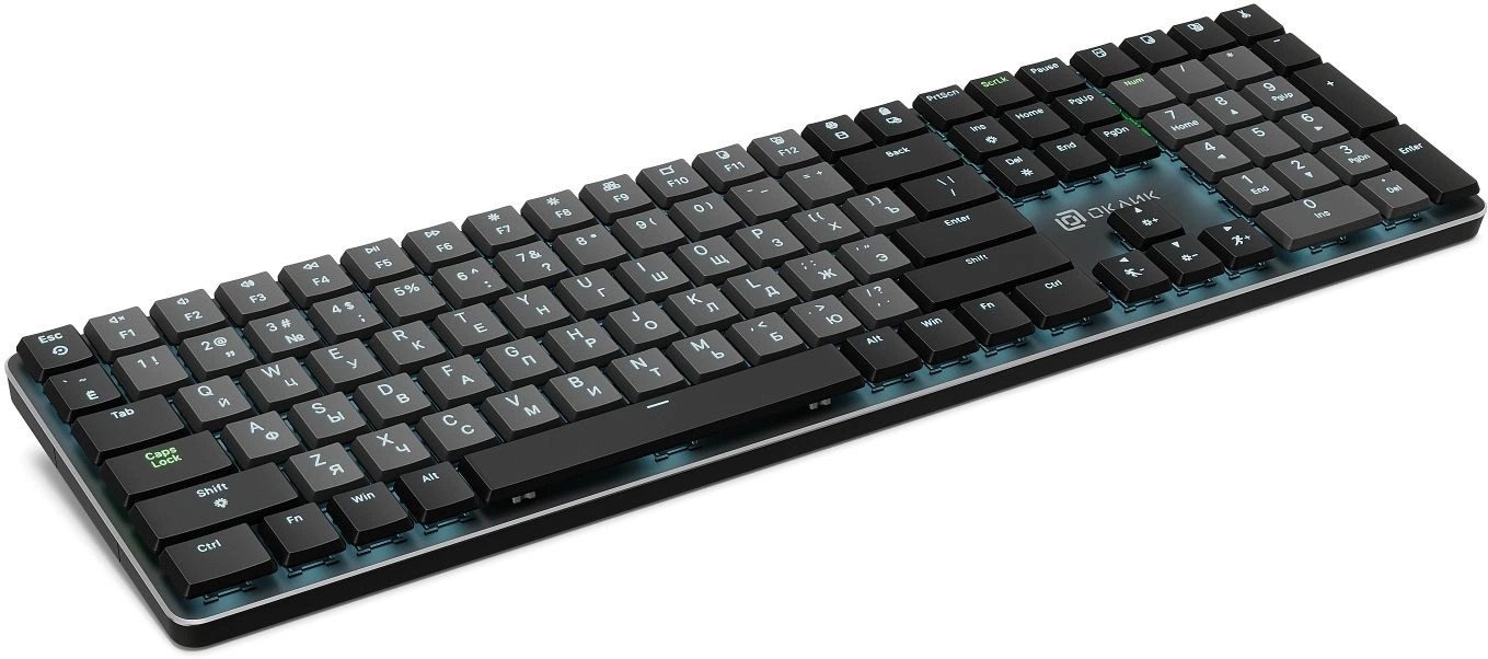Клавиатура Oklick K953X (1901086) проводная, USB, черный/серый