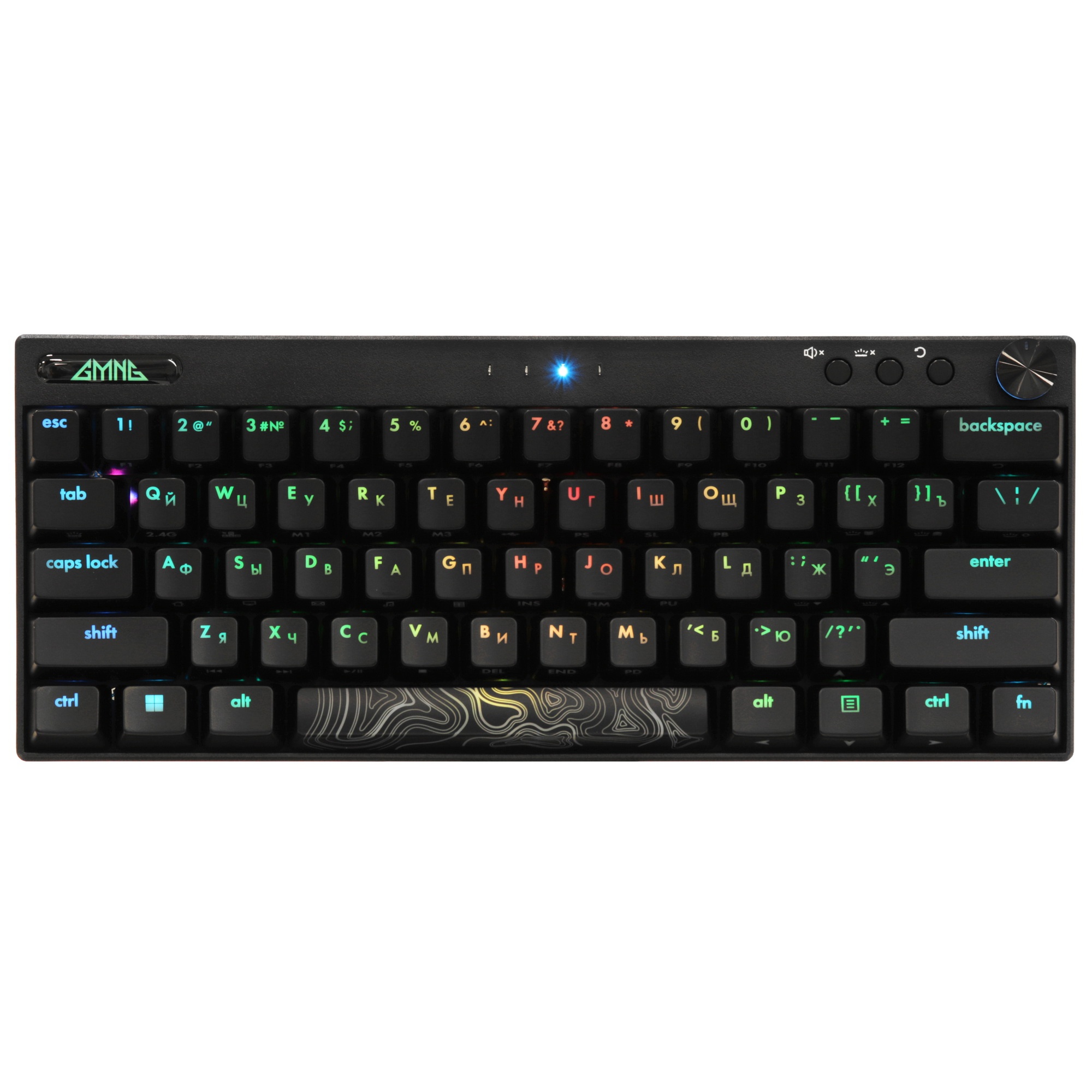 Клавиатура GMNG GG-KB500XW (1910516) беспроводная, USB, Bluetooth/Радиоканал, черный