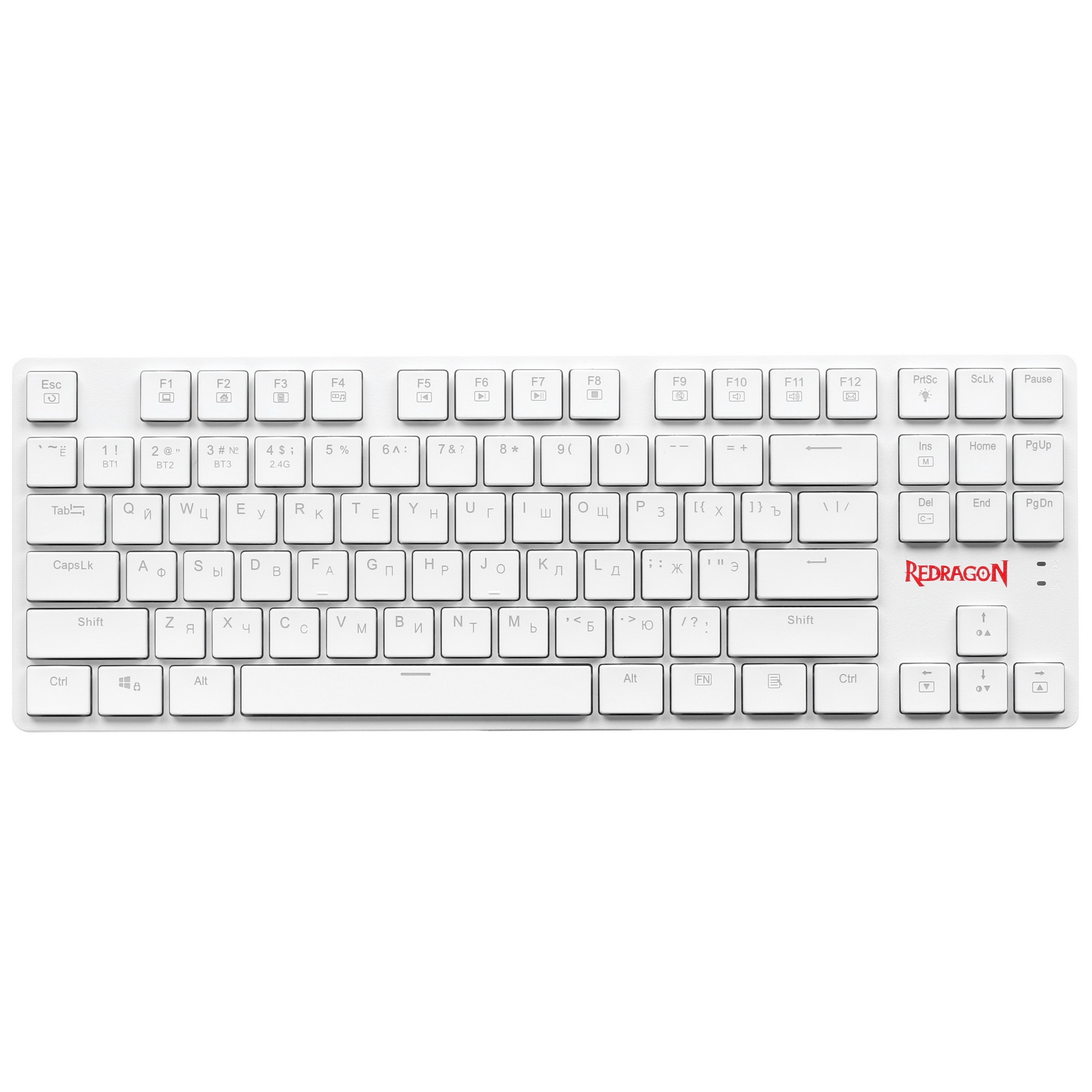 Клавиатура Redragon Anubis  беспроводная, USB, Bluetooth/Радиоканал, белый