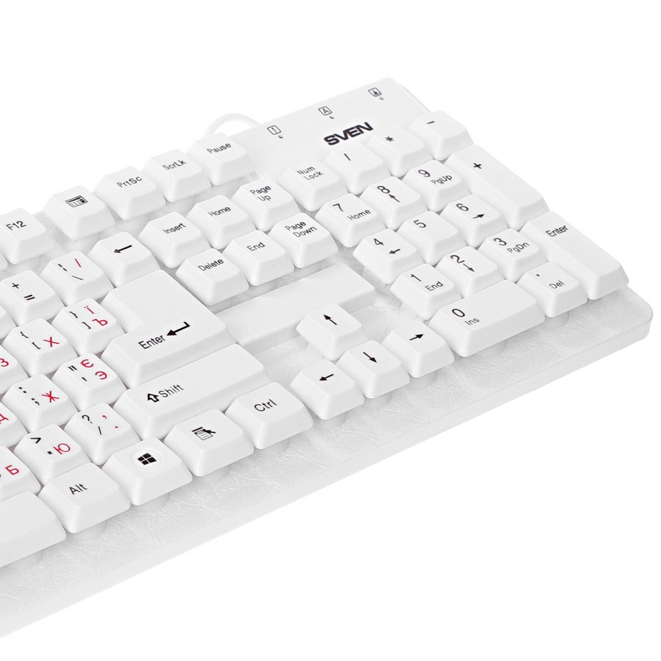 Клавиатура SVEN Standard 301 USB белая