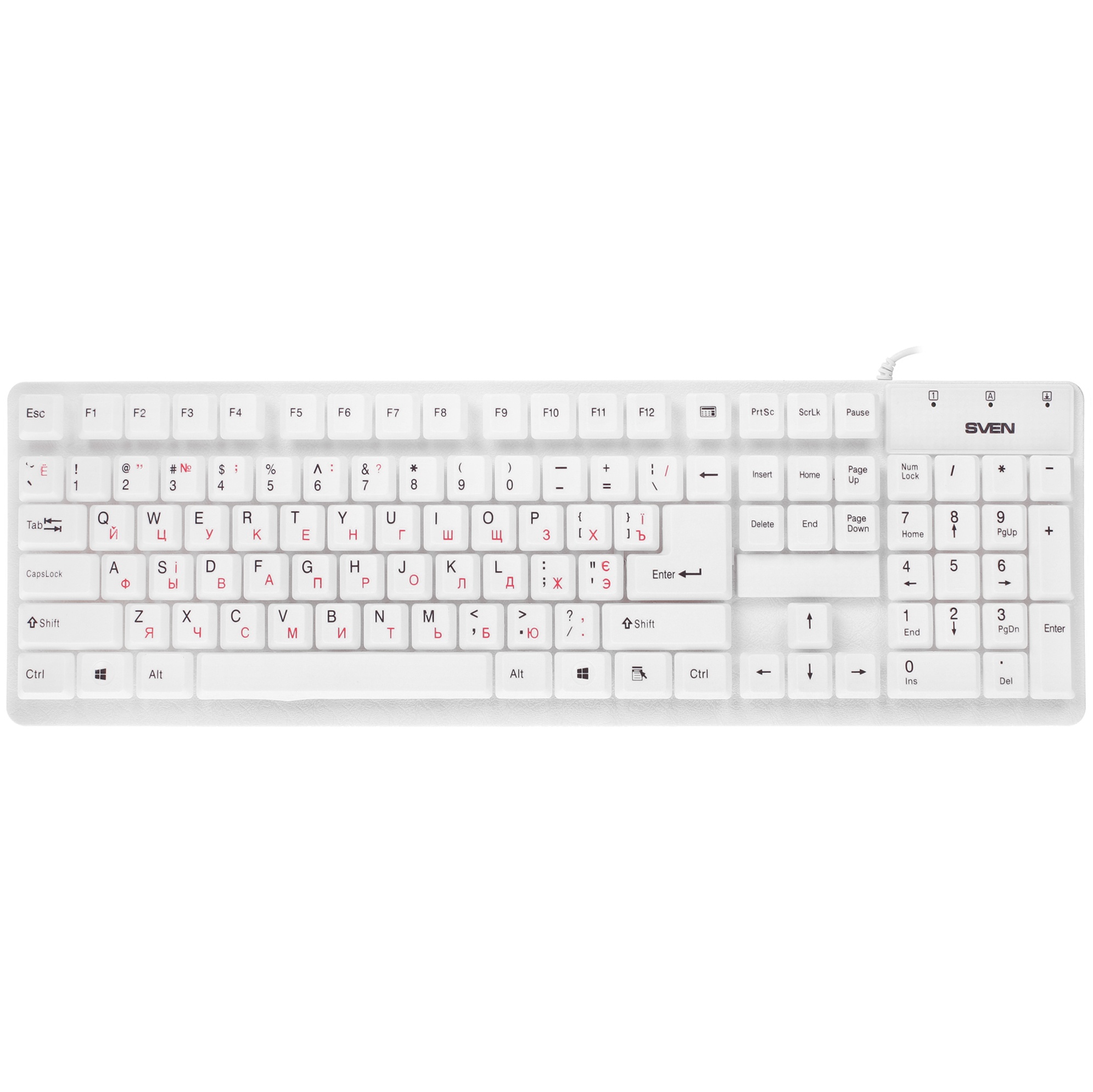 Клавиатура SVEN Standard 301 USB белая