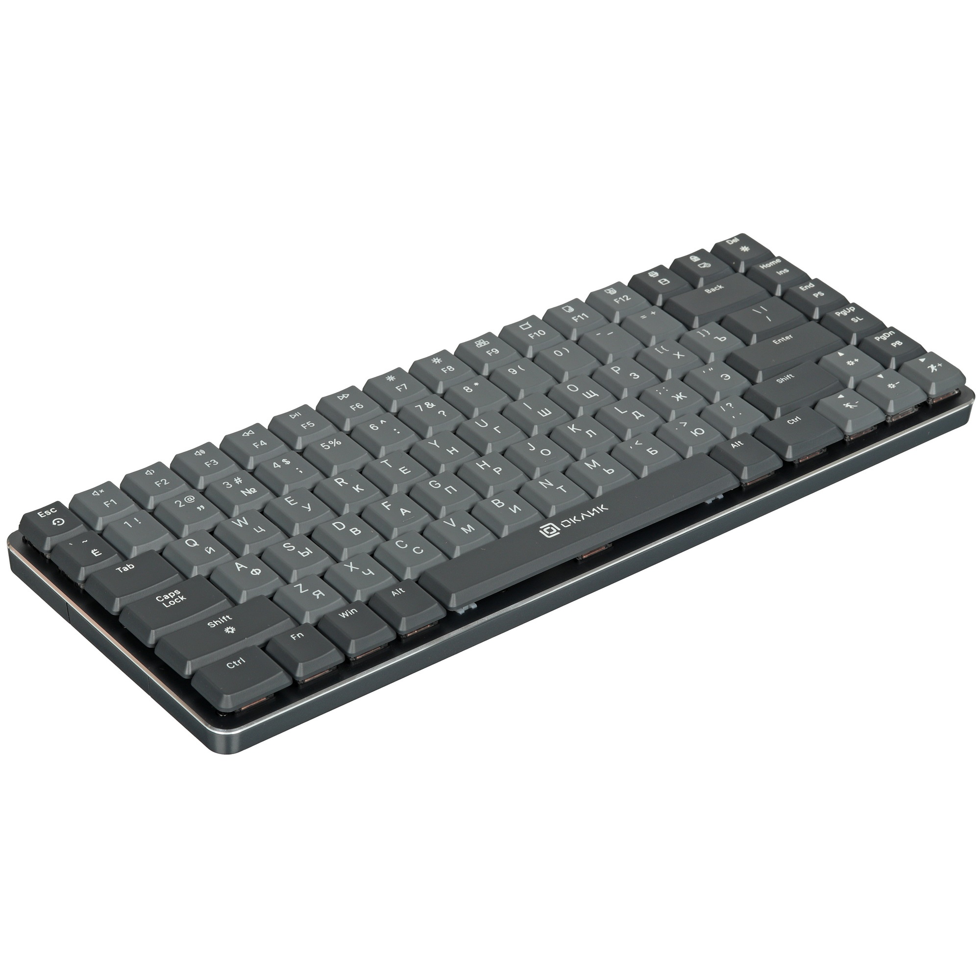 Клавиатура Oklick K615X (1934413) проводная, USB, серый + серебристый