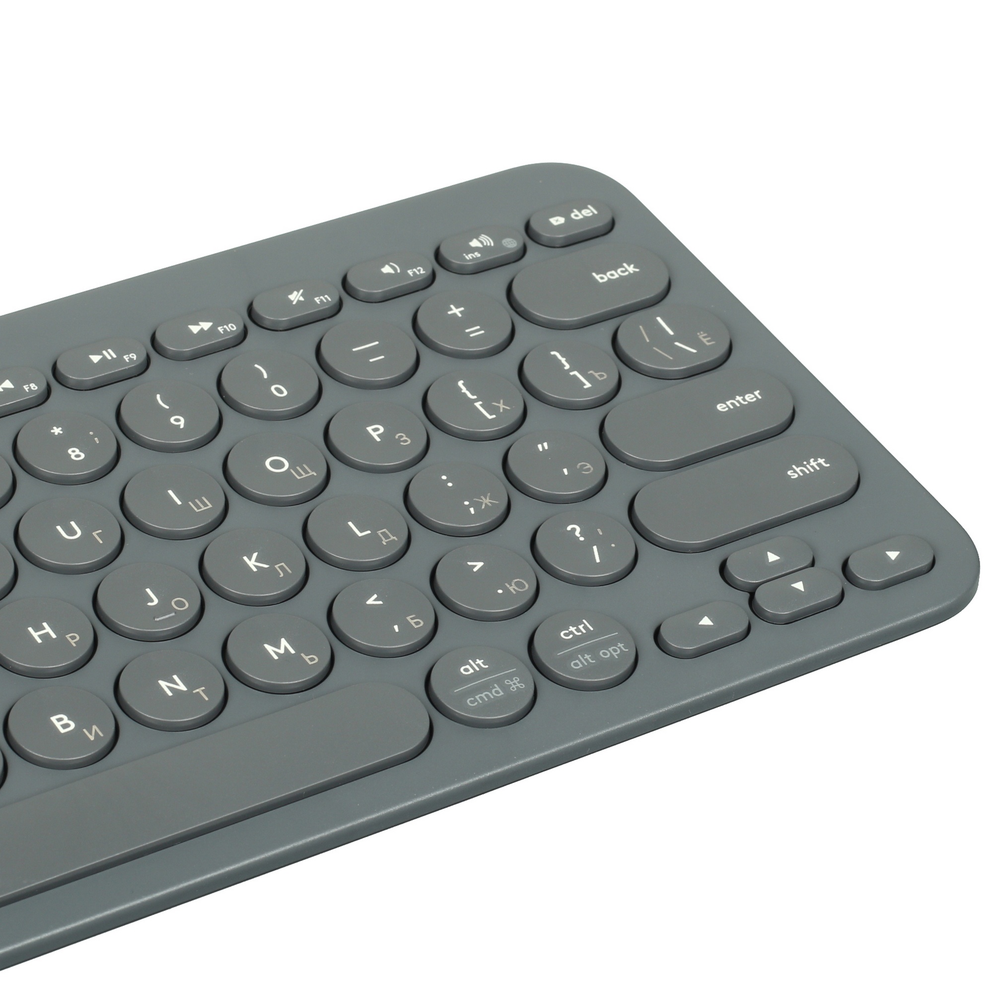 Клавиатура Logitech K380 беспроводная, Bluetooth, темно-серый