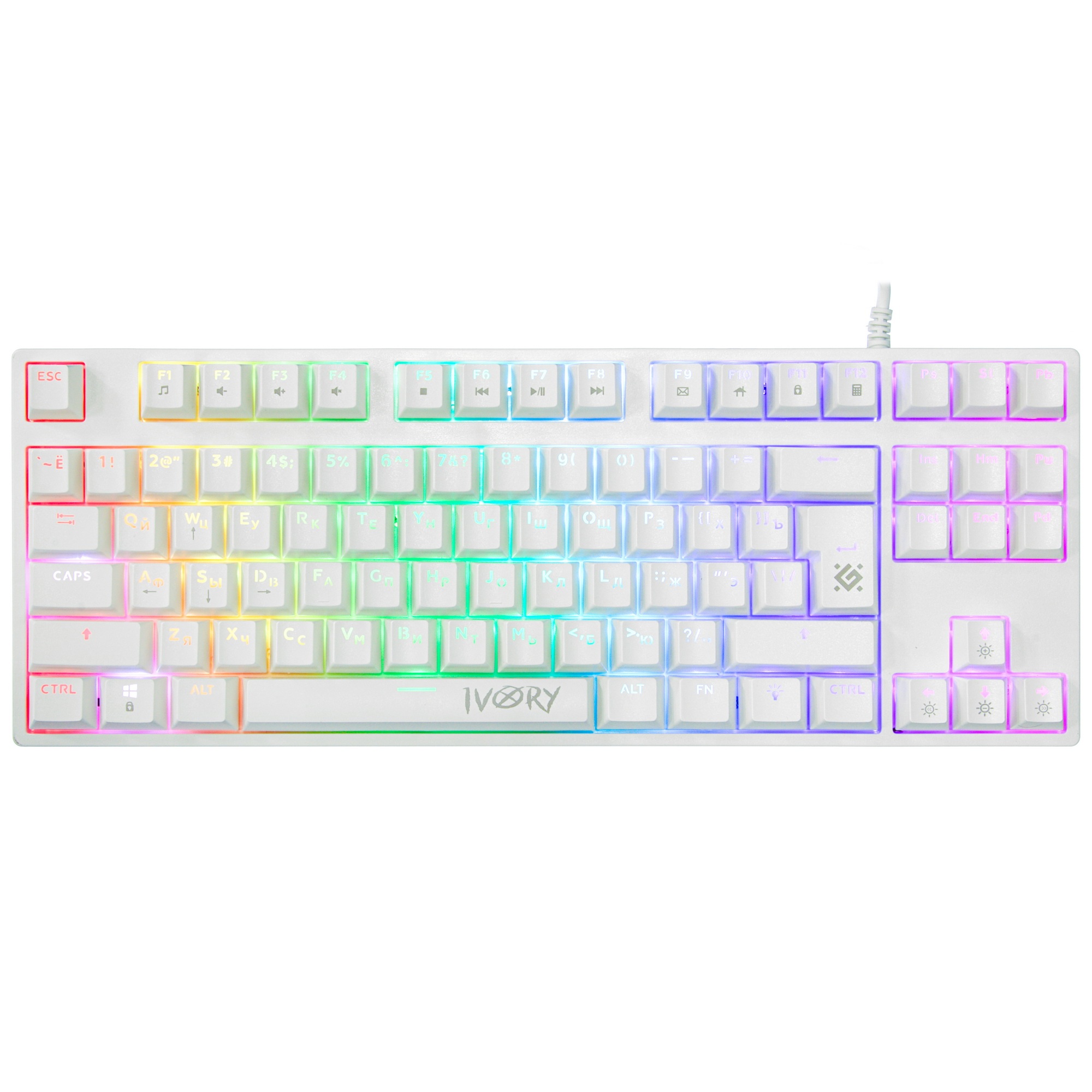 Клавиатура Defender IVORY GK-579 проводная USB белая