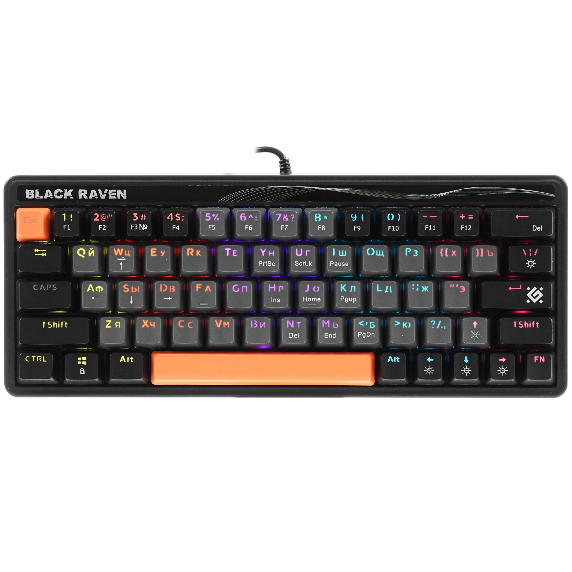 Клавиатура Defender Black Raven GK-417  проводная, USB, черный