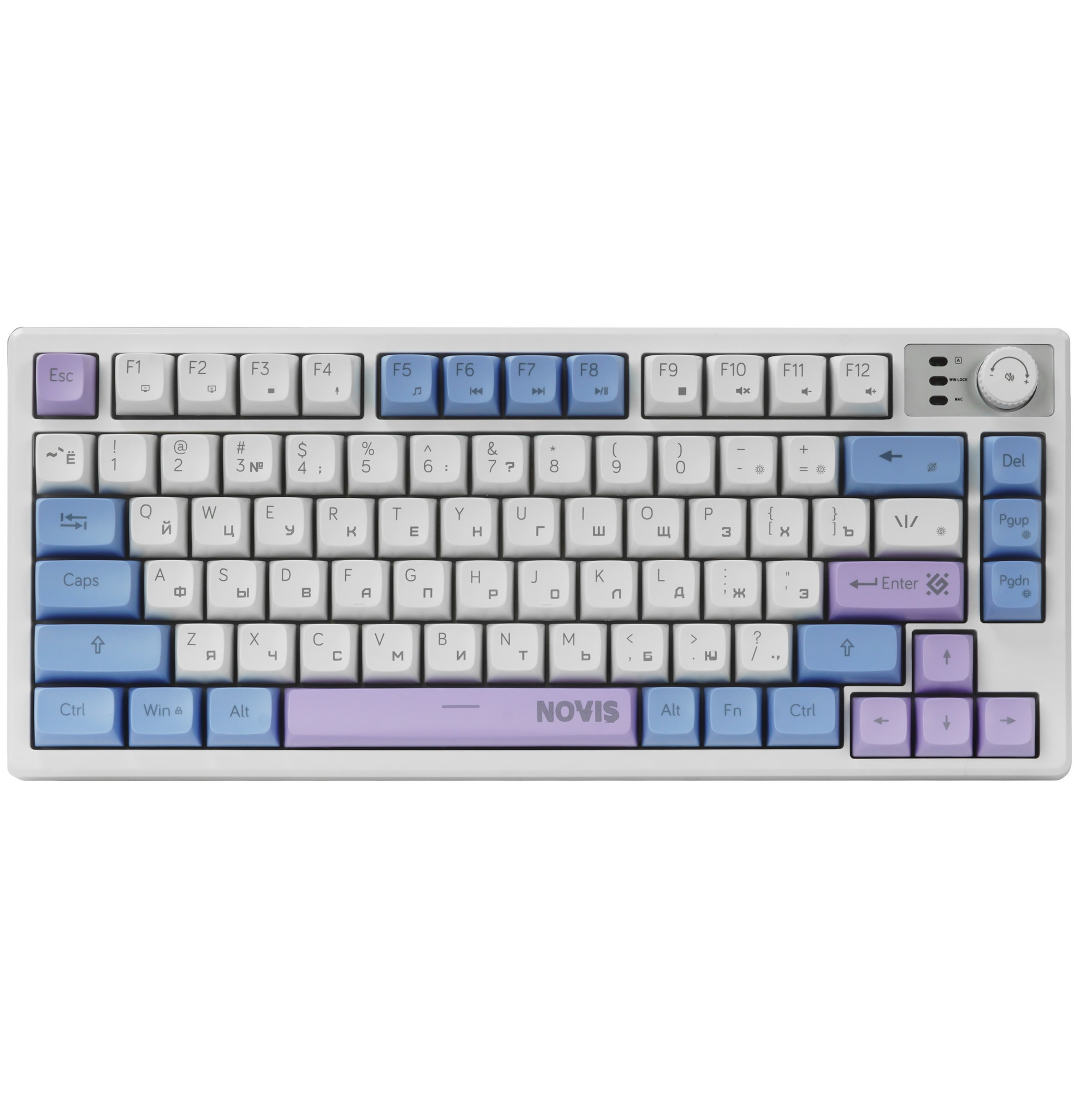 Игровая клавиатура проводная Defender Novis GK-318 RU,бел/гол,80кн+FN,радуж,1.5м