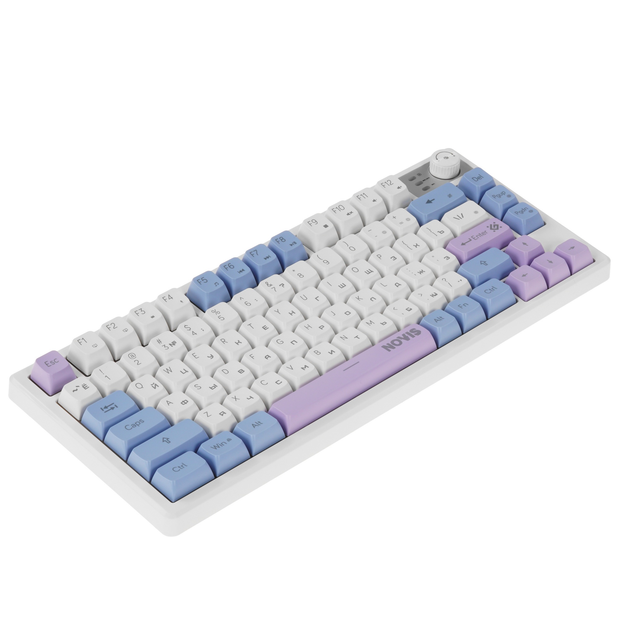 Игровая клавиатура проводная Defender Novis GK-318 RU,бел/гол,80кн+FN,радуж,1.5м