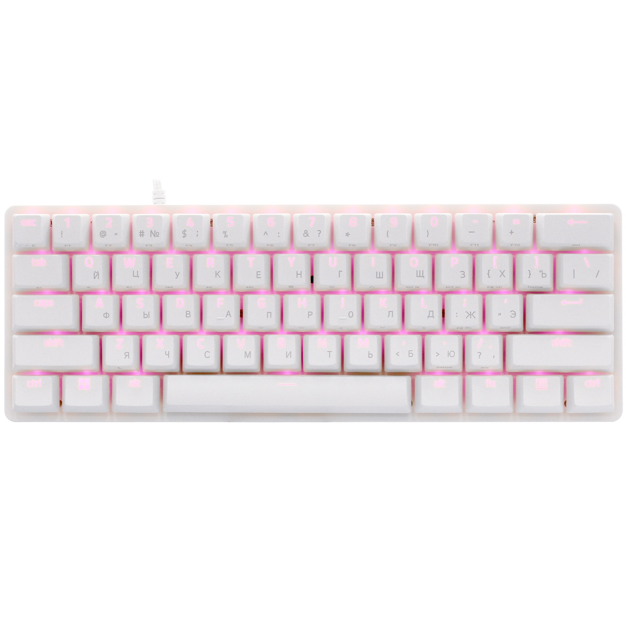 Игровая клавиатура Razer Huntsman Mini - Mercury Ed. (Red Switch) - Russian Layout/ Razer Huntsman M