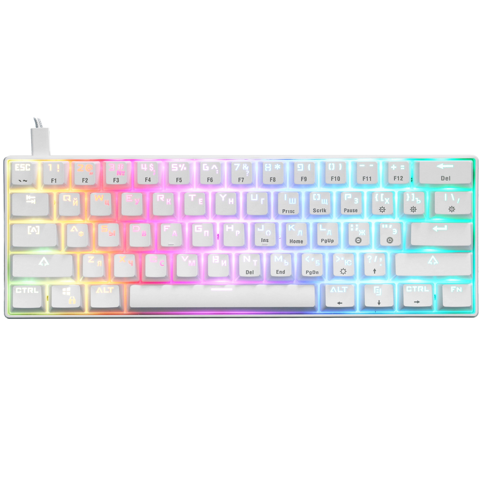 Игровая клавиатура Razer Huntsman Mini - Mercury Ed. (Red Switch) - Russian Layout/ Razer Huntsman M