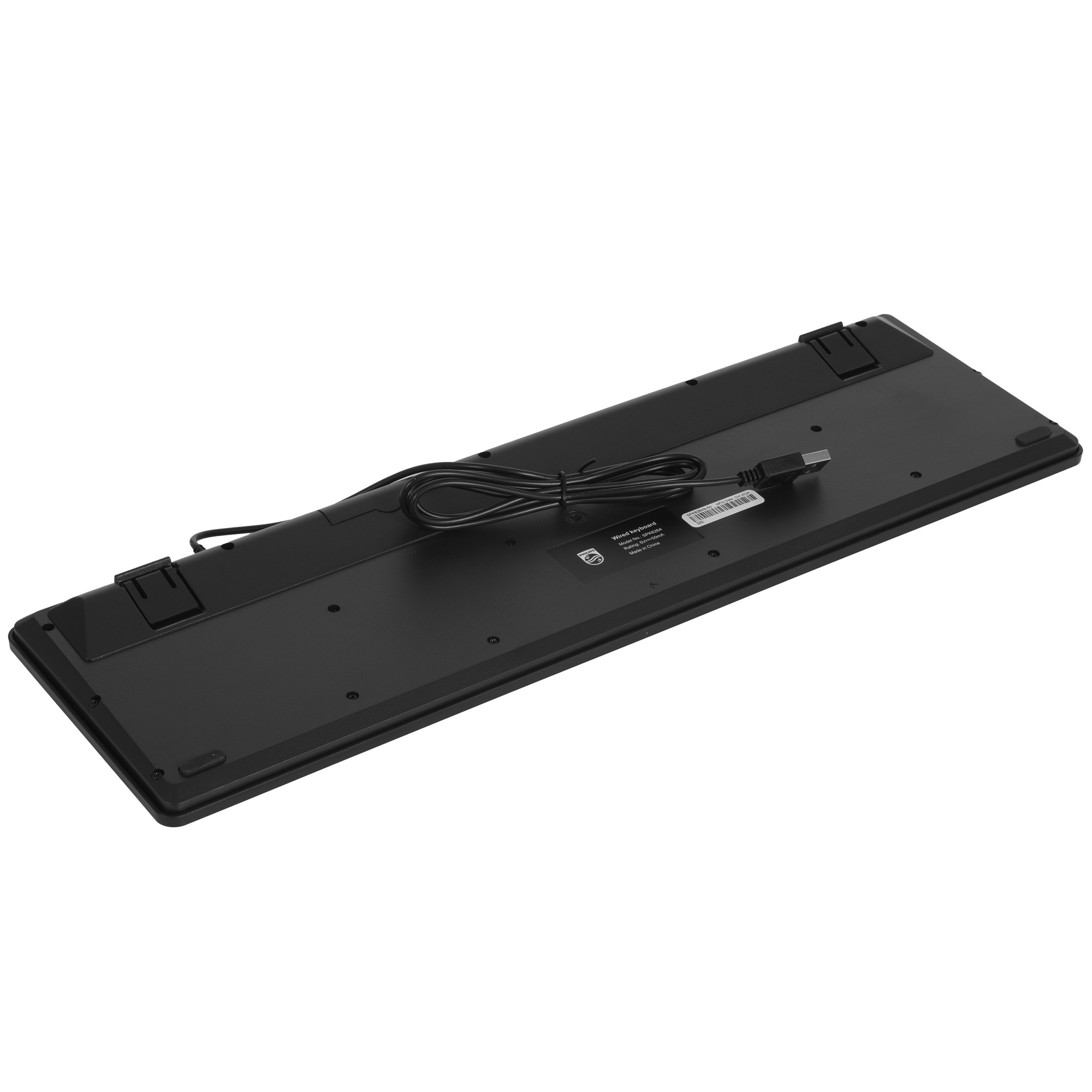 Проводная клавиатура Philips SPK6264, USB 2.0 104 клав, русская заводская раскладка, чёрный
