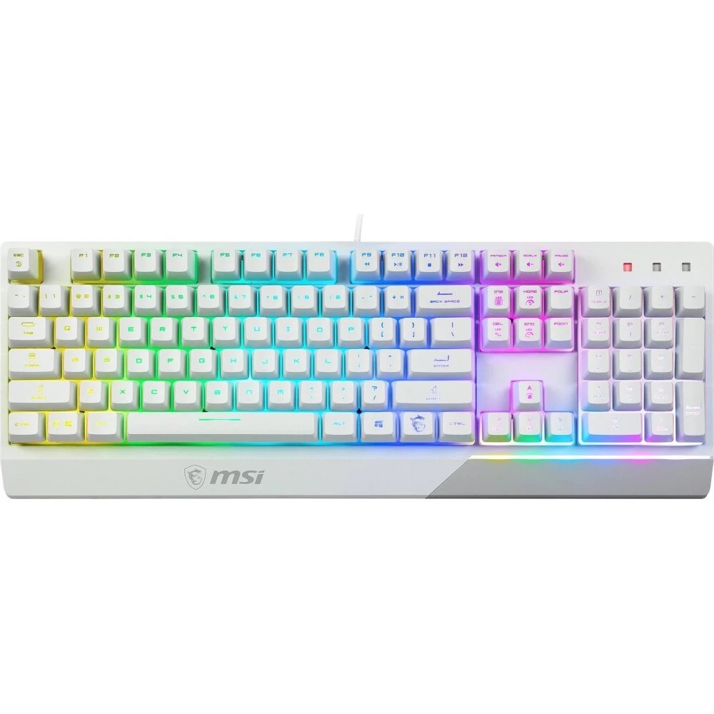 Клавиатура MSI Vigor GK30 белый USB Multimedia for gamer LED (подставка для запястий)